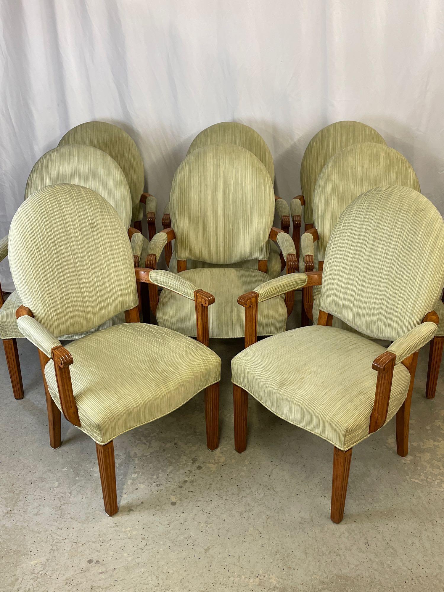 Eight Decorator Louis XVI-style Dining Chairs (1 of 5)