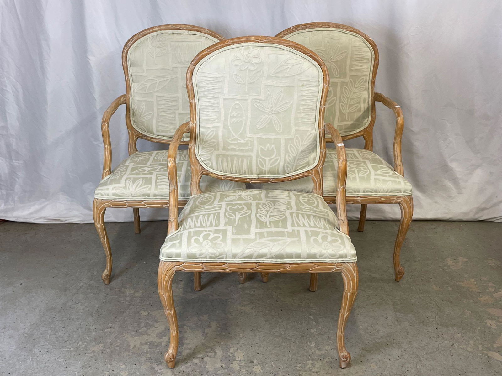 Three Decorator Faux Bois Armchairs (1 of 4)