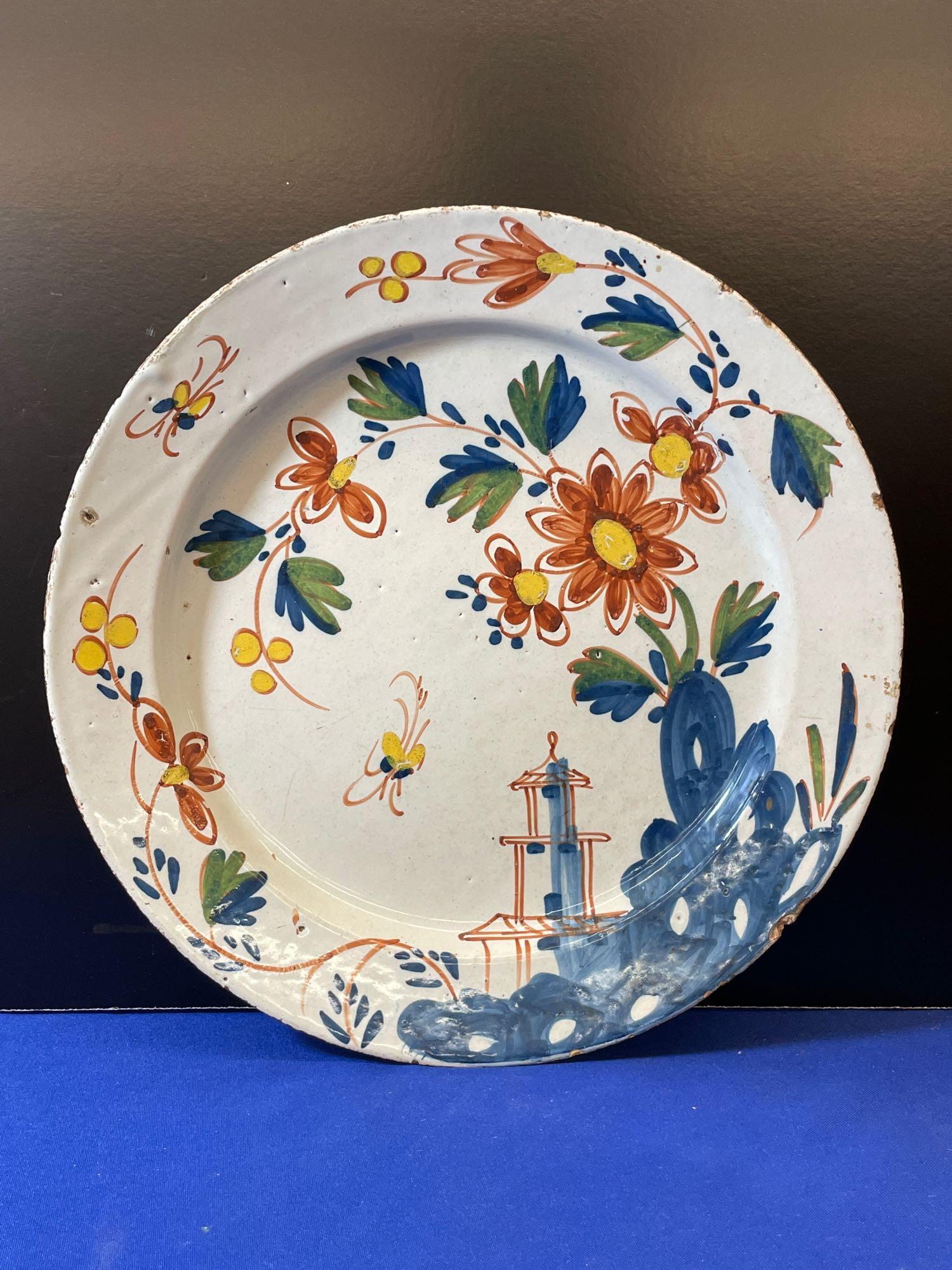 18th C. English Delft Charger (1 of 4)