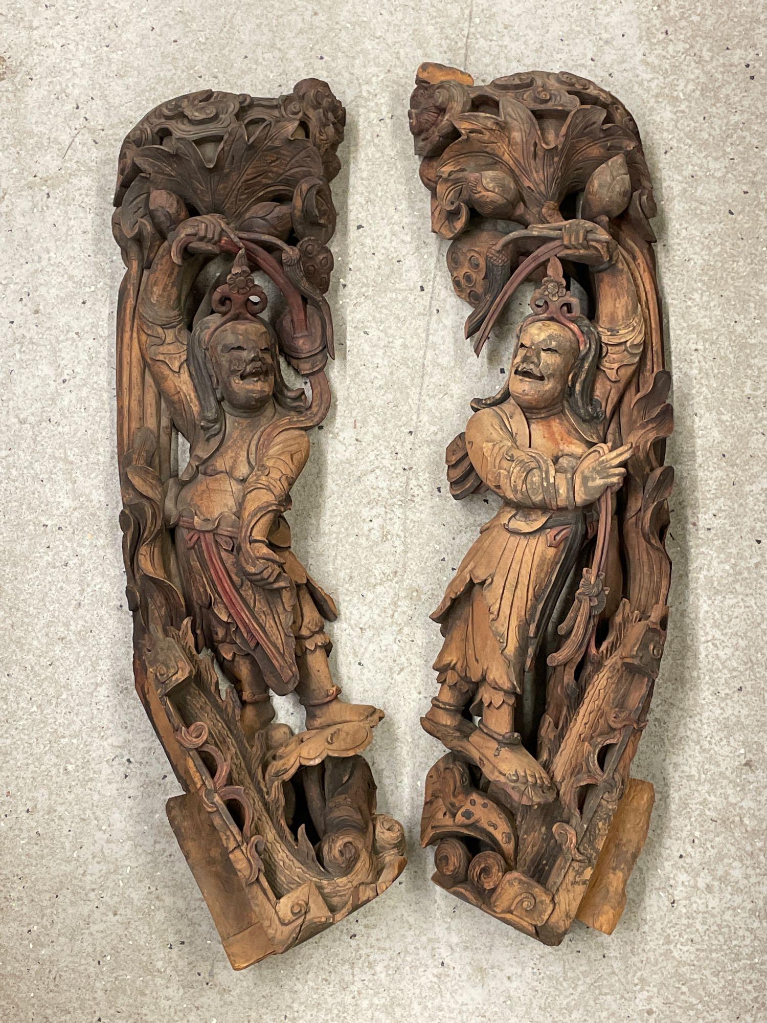 Two Southeast Asian Figural Carvings (1 of 3)