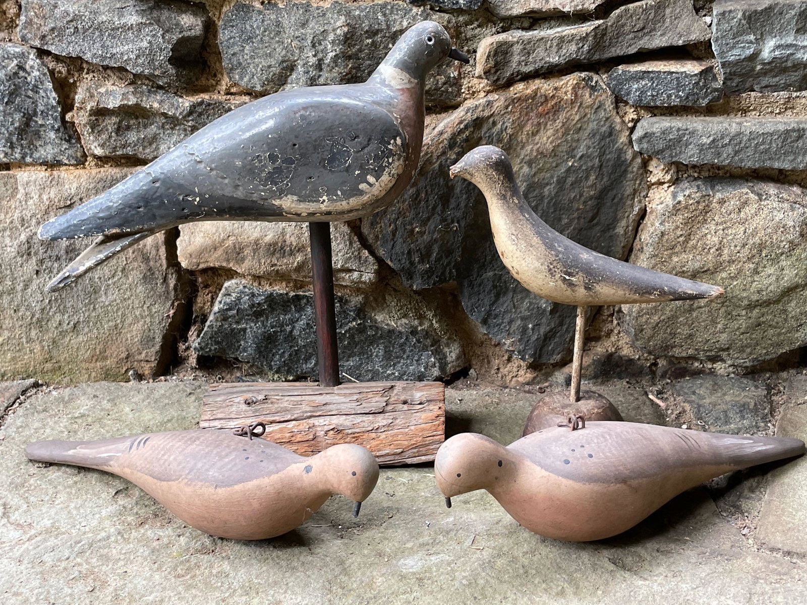 Grouping of Four Bird Carvings (1 of 6)
