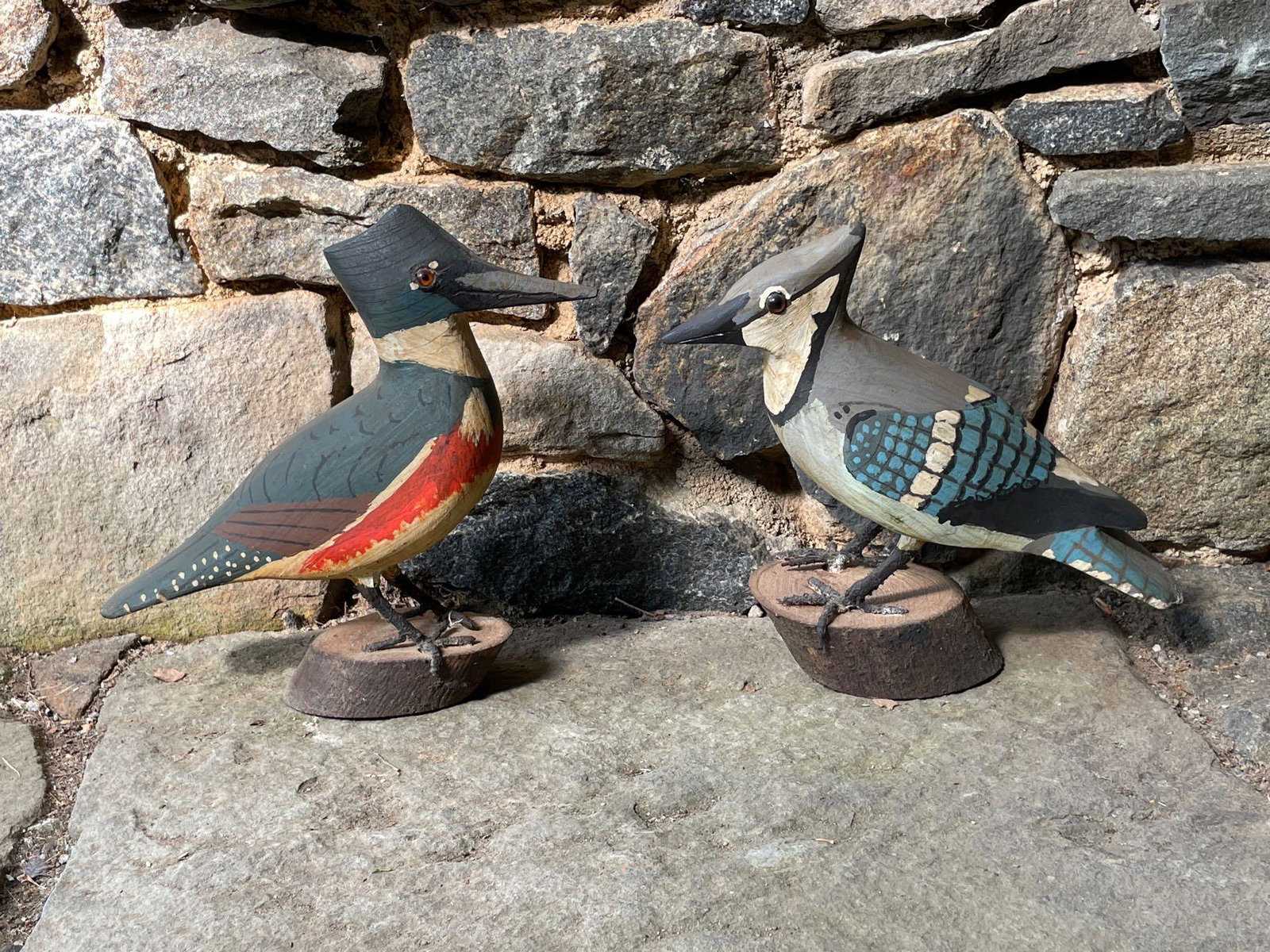 Two William Ellis Folk Art Carvings of Birds (1 of 6)
