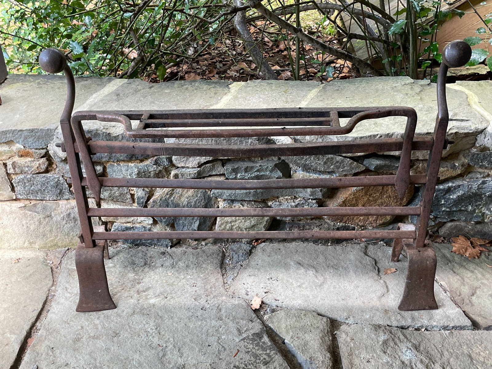 Unusual Wrought Iron Fireplace Fender (1 of 7)