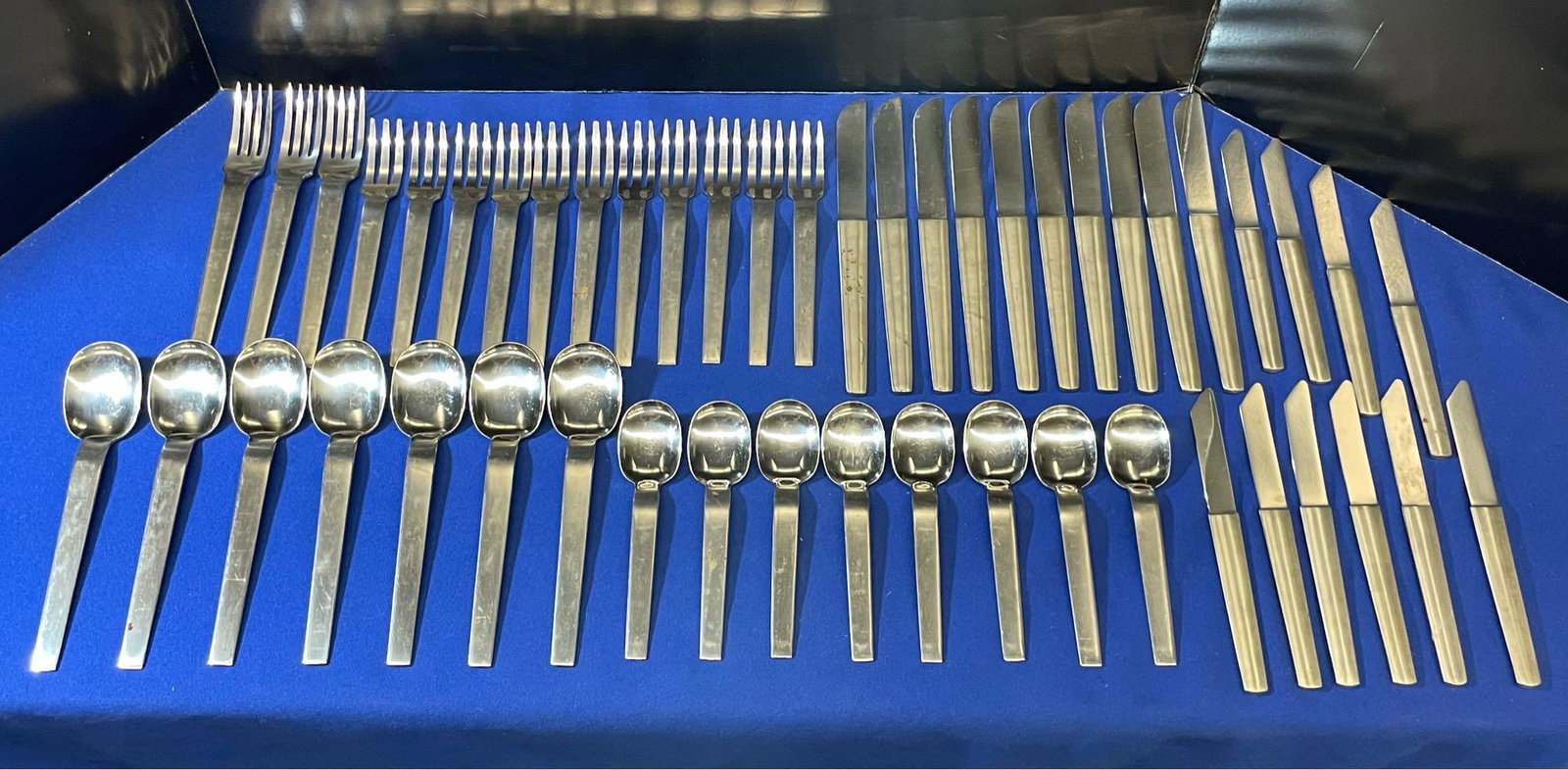 49 pcs. of Austrian Modernist Stainless Flatware (1 of 8)