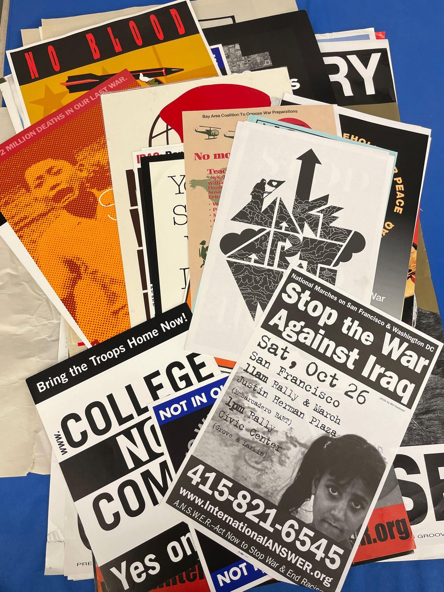 Collection of 71 Iraq War Protest Posters (1 of 14)