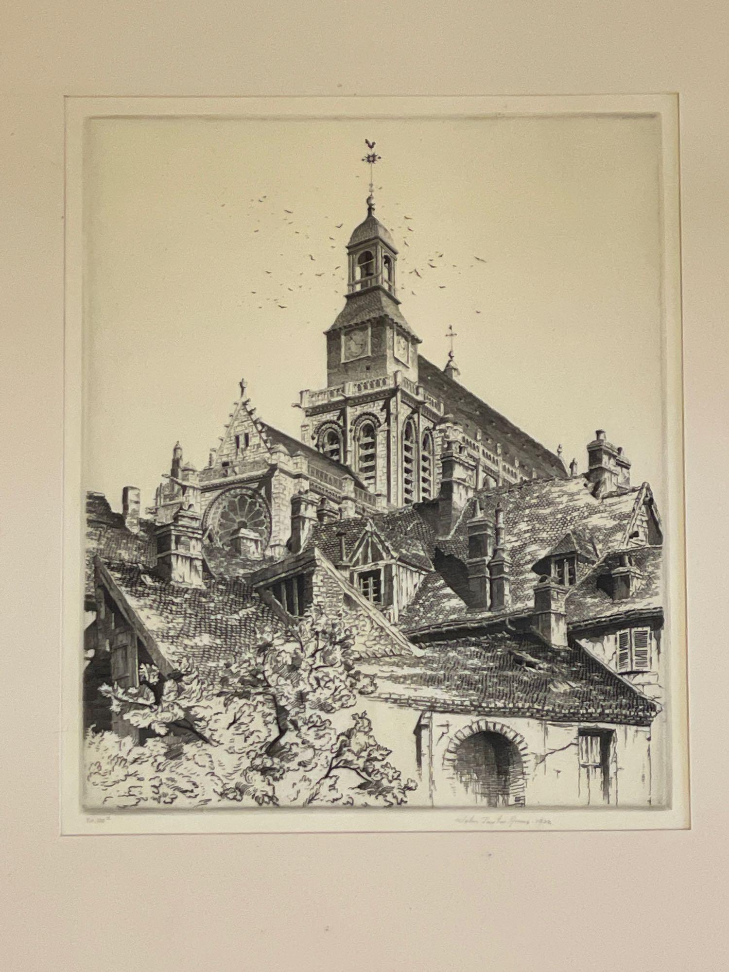 John Taylor Arms. Etching, Cathedral (1 of 5)