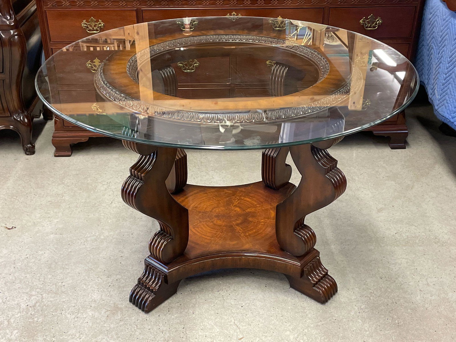 Maitland Smith Glass-Top Center/Dining Table (1 of 4)