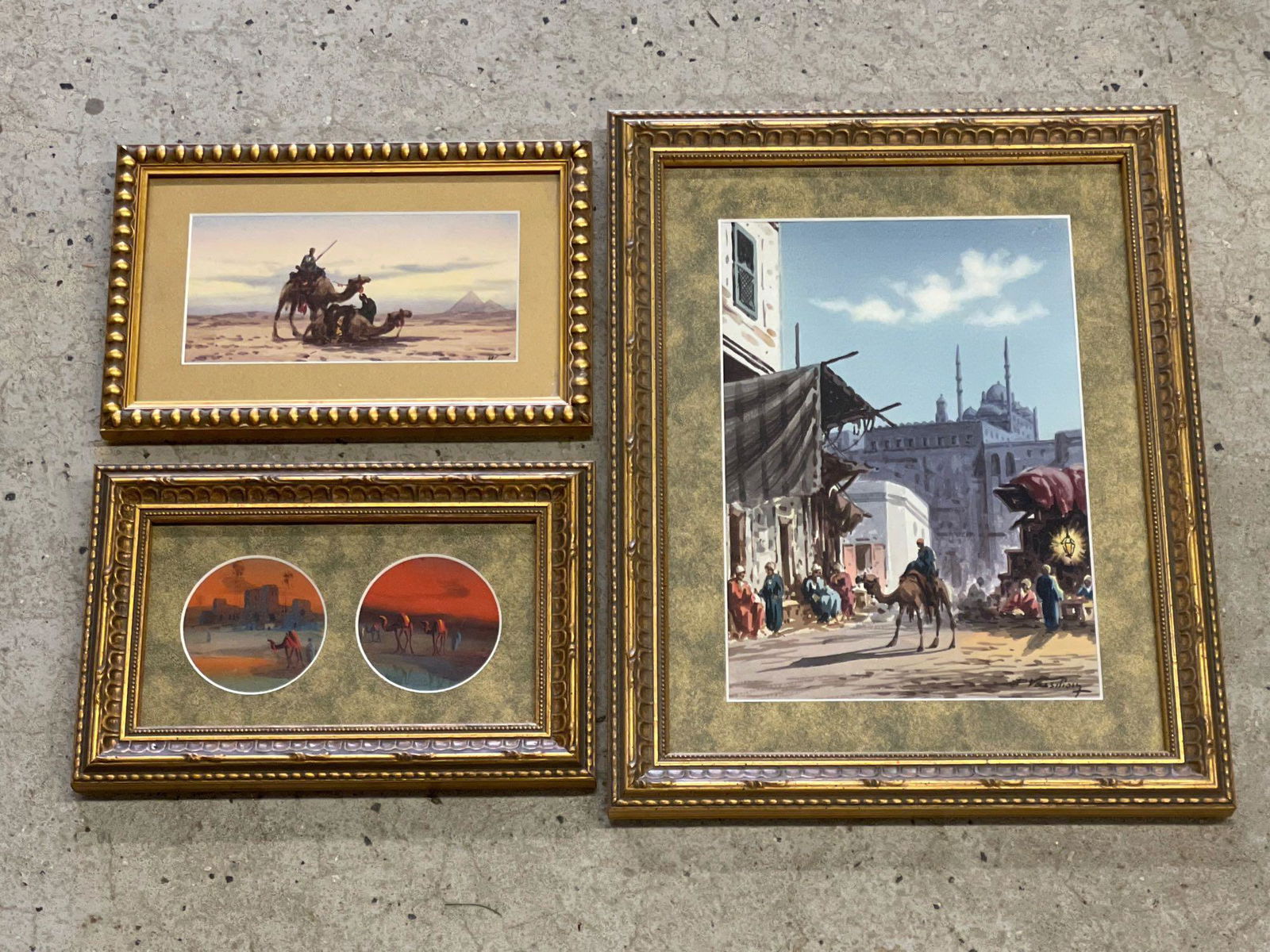 Three Orientalist School Watercolor Landscapes (1 of 5)