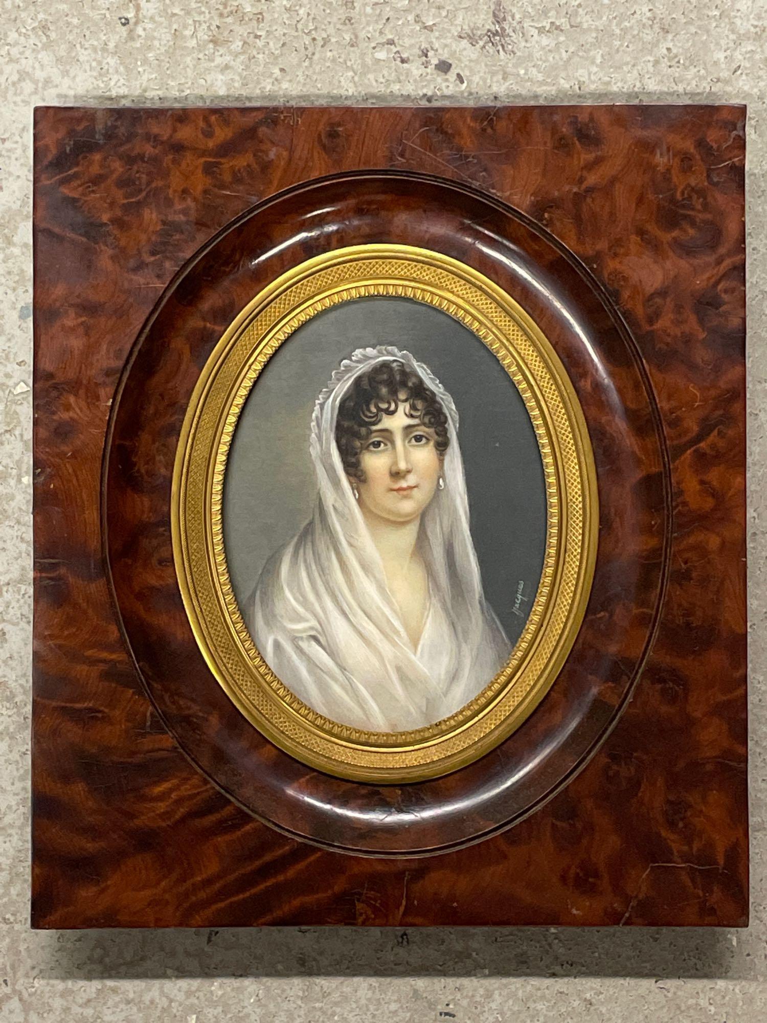 French School Miniature Portrait of a Woman (1 of 4)