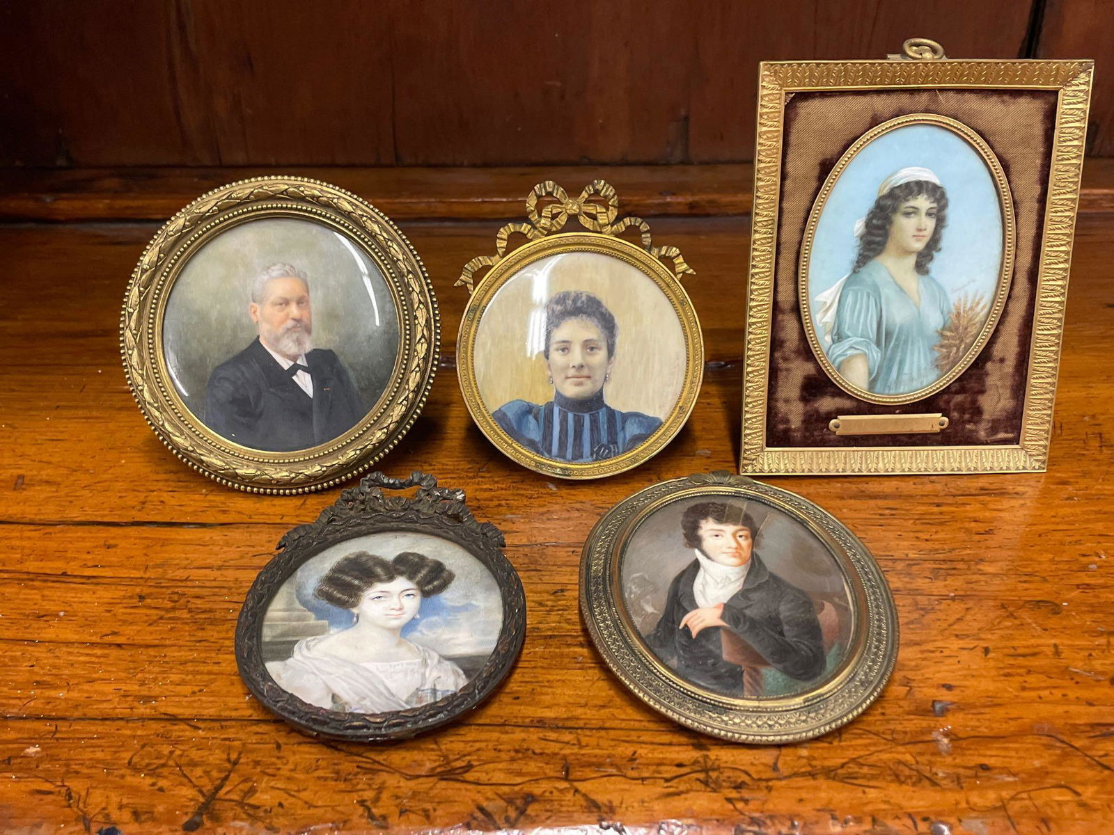 Grouping of Five Miniature Portraits (1 of 6)