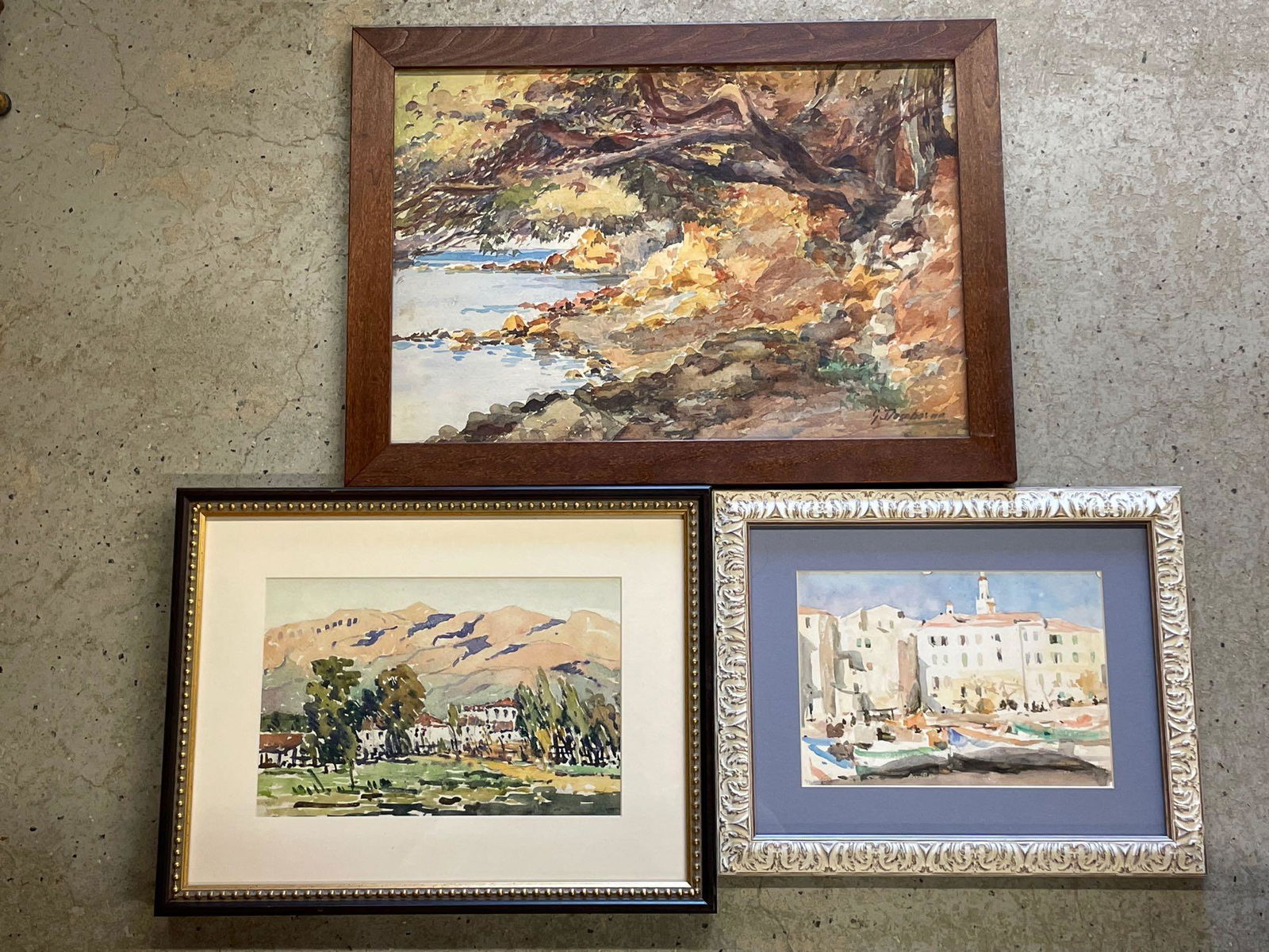 Three Watercolor Landscape Paintings (1 of 8)