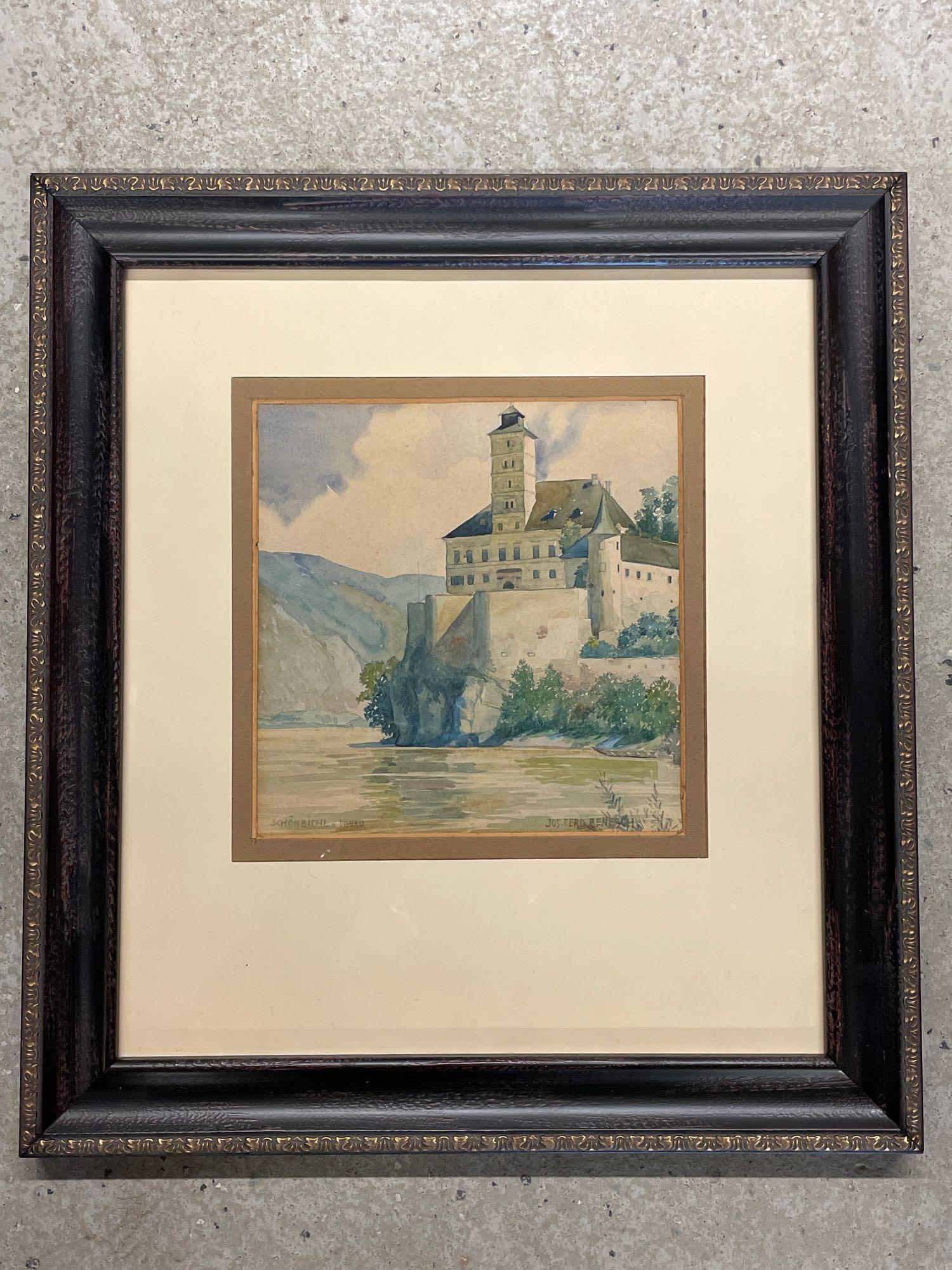 Josef Benesch. Watercolor, Landscape (1 of 6)