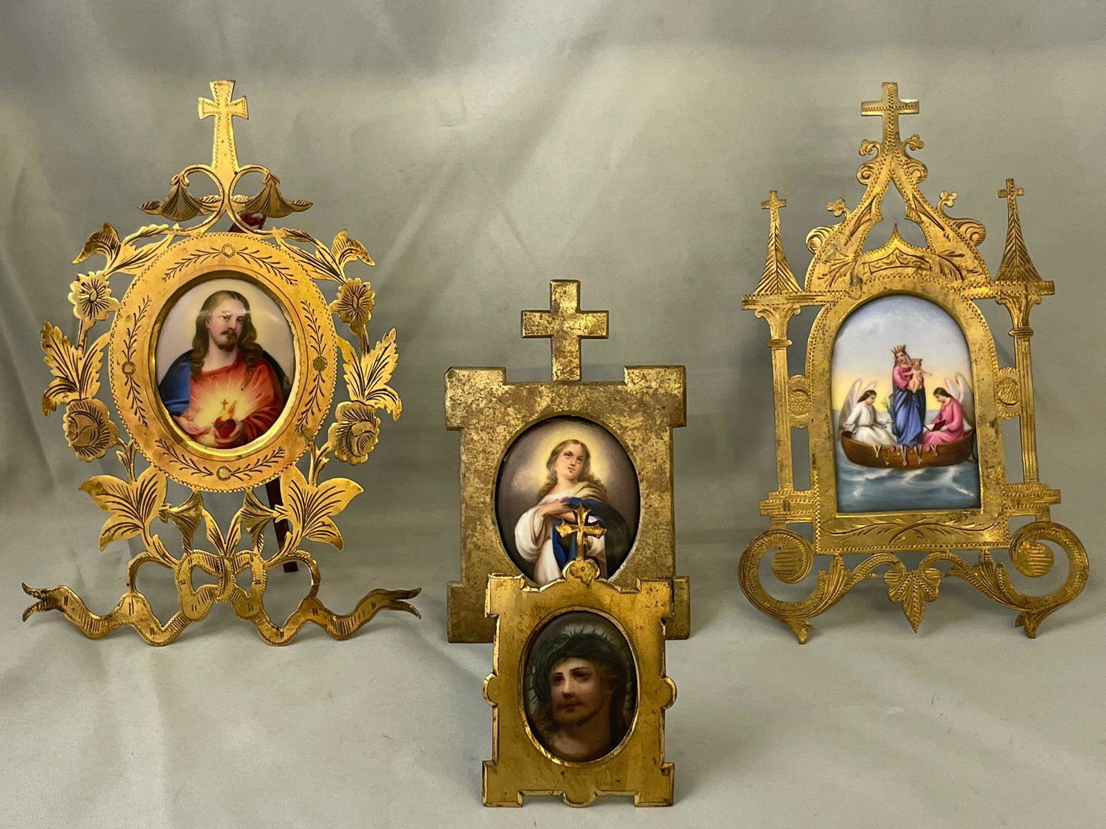 Four Continental Miniature Religious Paintings (1 of 6)