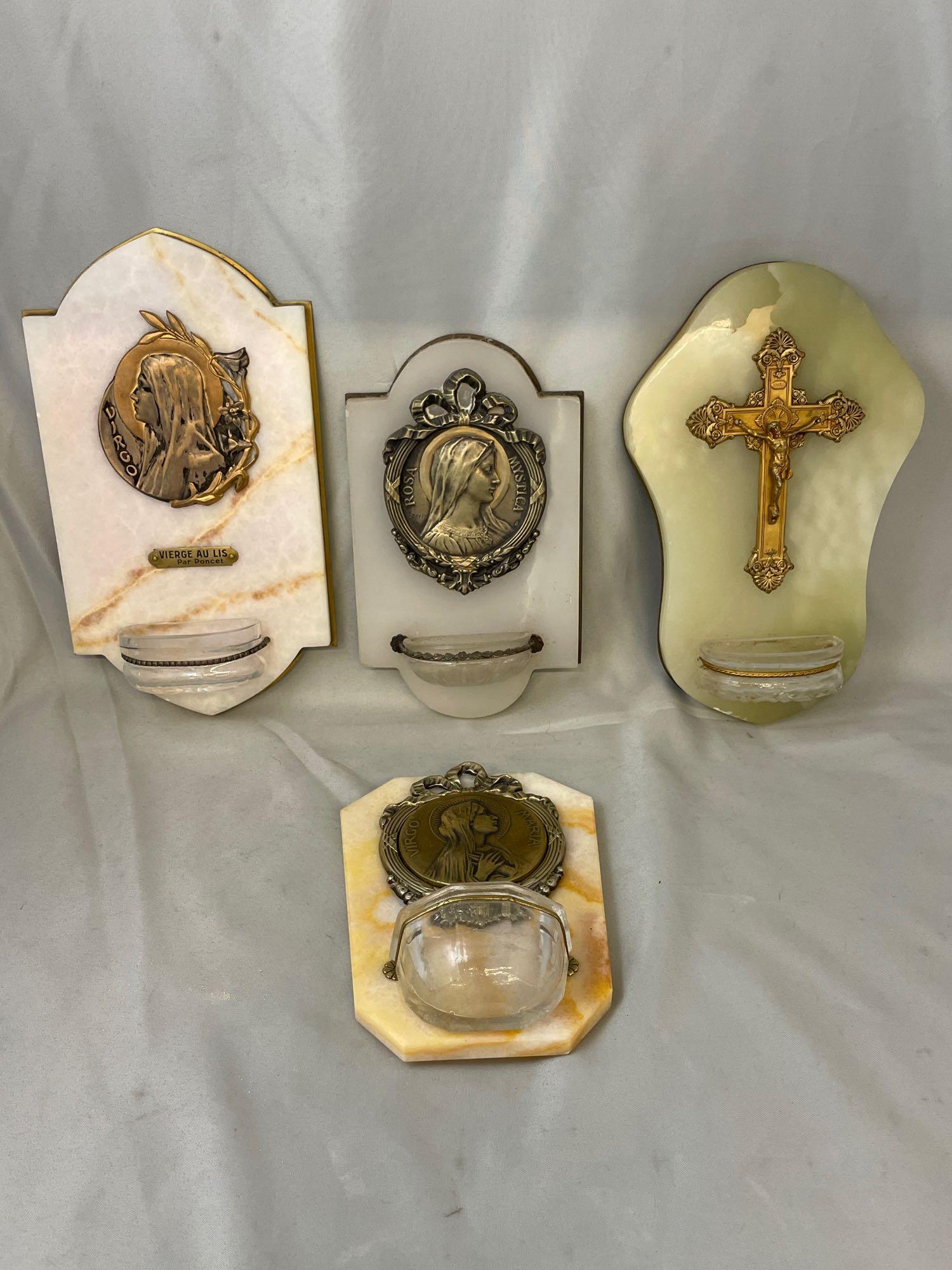 Four Onyx-Backed Holy Water Fonts (1 of 6)