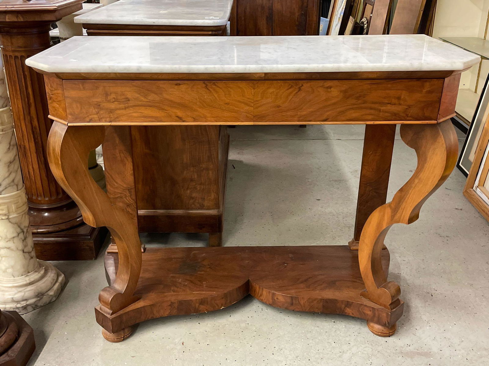 19th C. French Marble-Top Console Table (1 of 6)