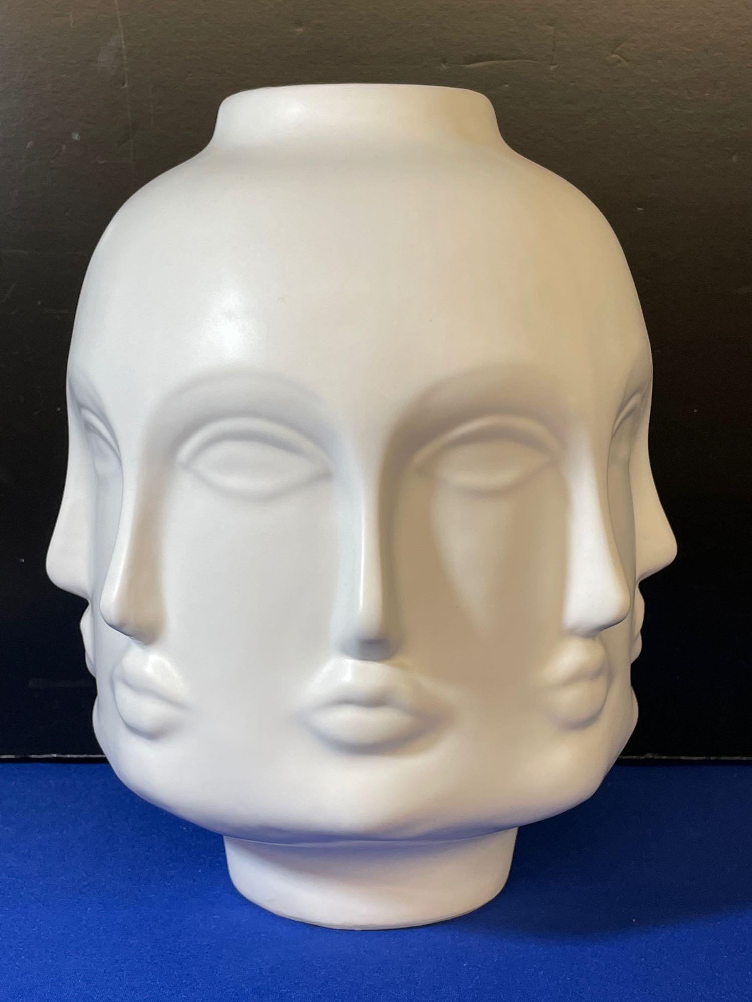 Fornasetti-style Ceramic Face Vase (1 of 4)