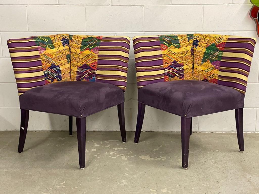 Pair of Modern Design Corner Lounge Chairs (1 of 5)