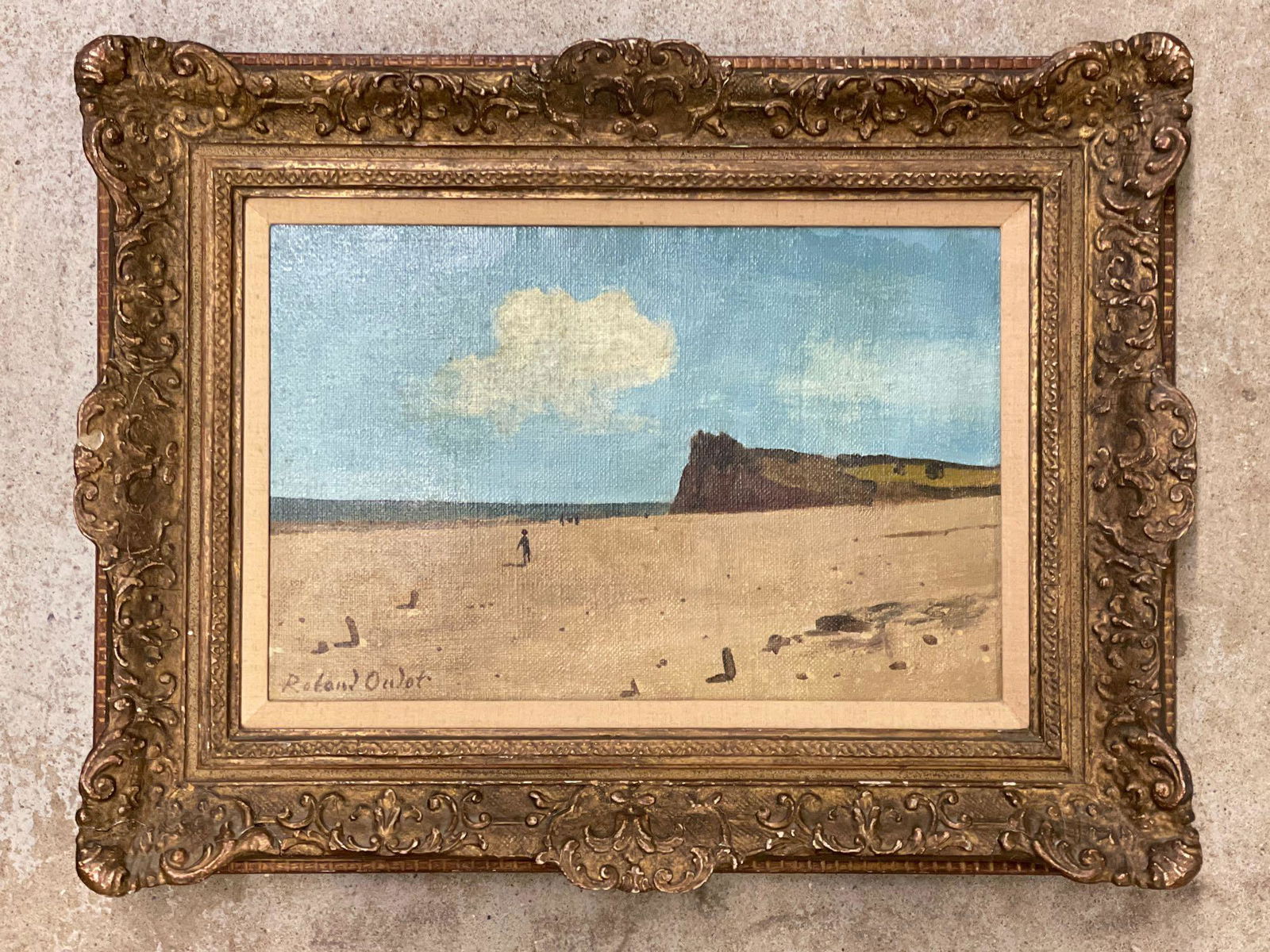 Roland Oudot. Oil/Canvas, Beach Landscape (1 of 7)