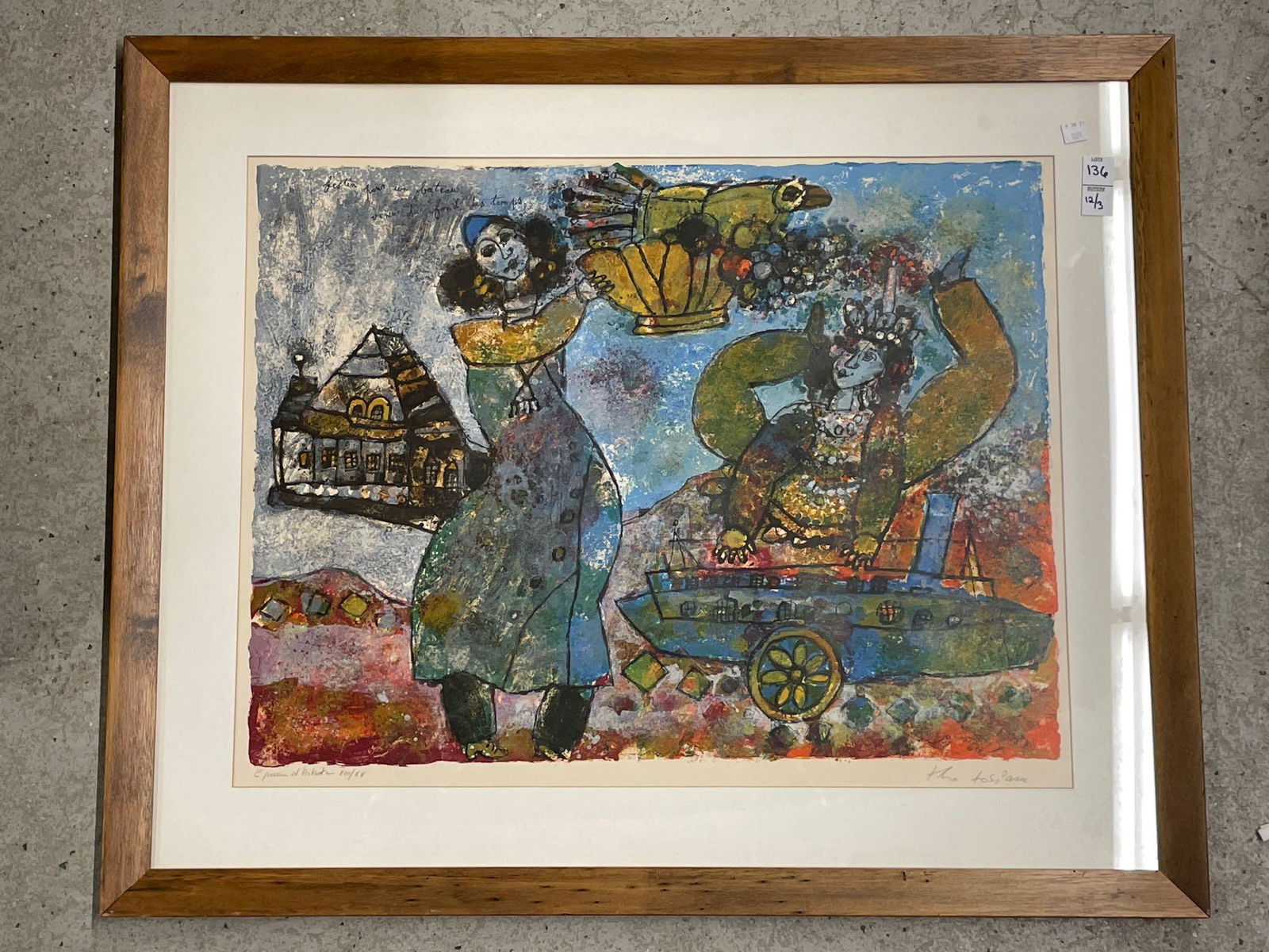 Theo Tobiasse. Pencil-Signed & Numbered Lithograph (1 of 4)