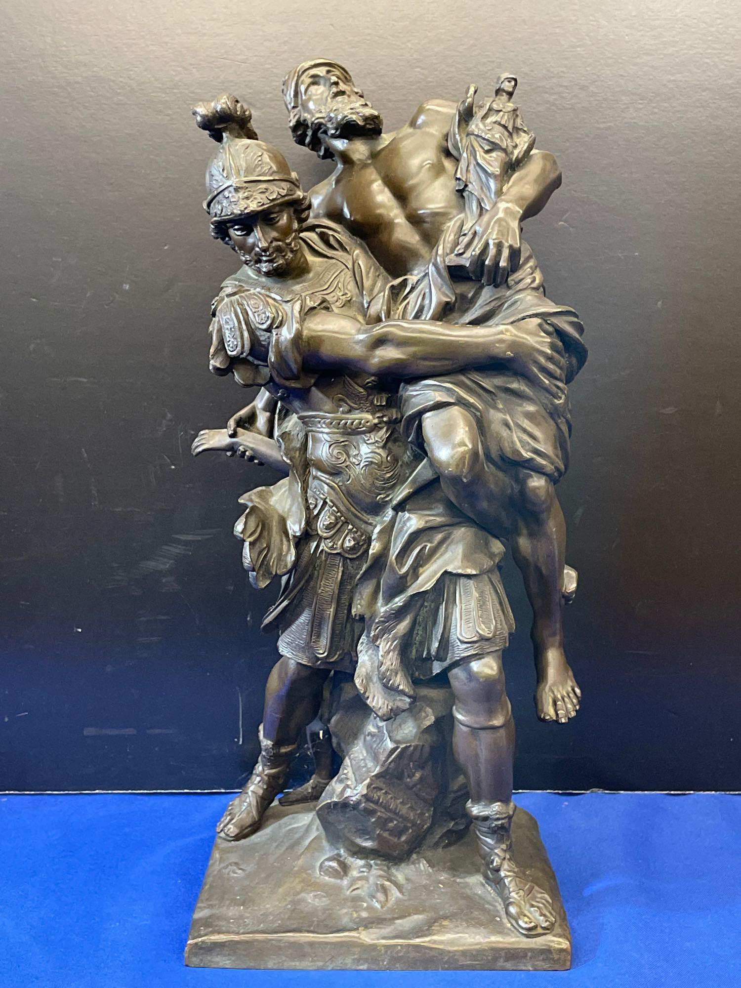 Cast Bronze Sculpture, Aeneas Carrying his Father (1 of 6)