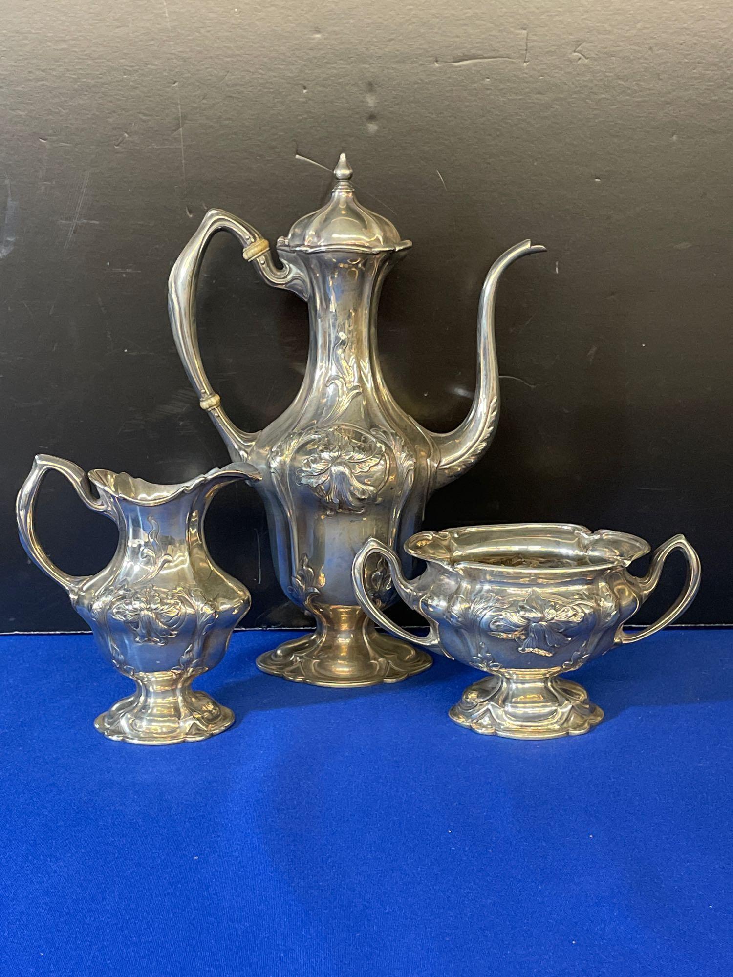Gorham Three-piece Sterling Silver Tea Service (1 of 4)