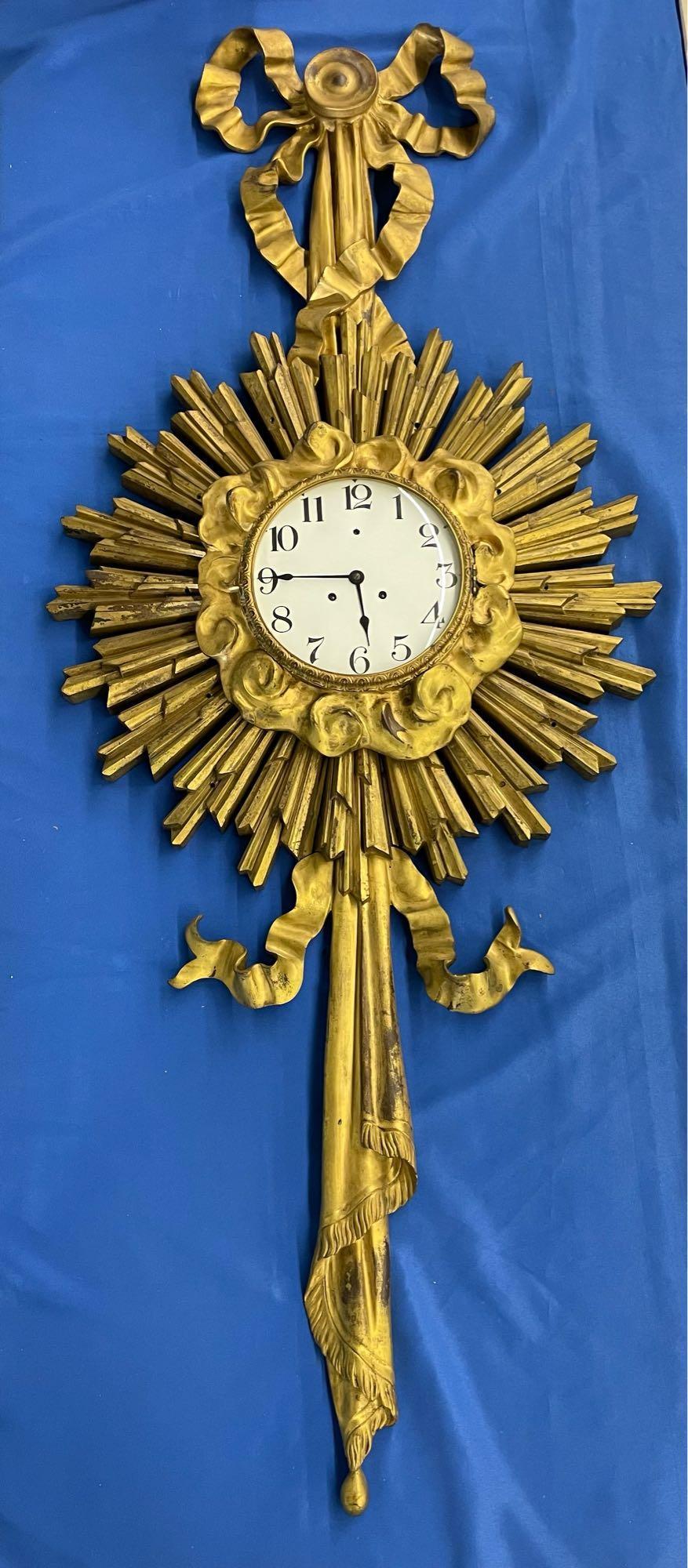 Monumental French Gilt Bronze Cartel Clock (1 of 9)