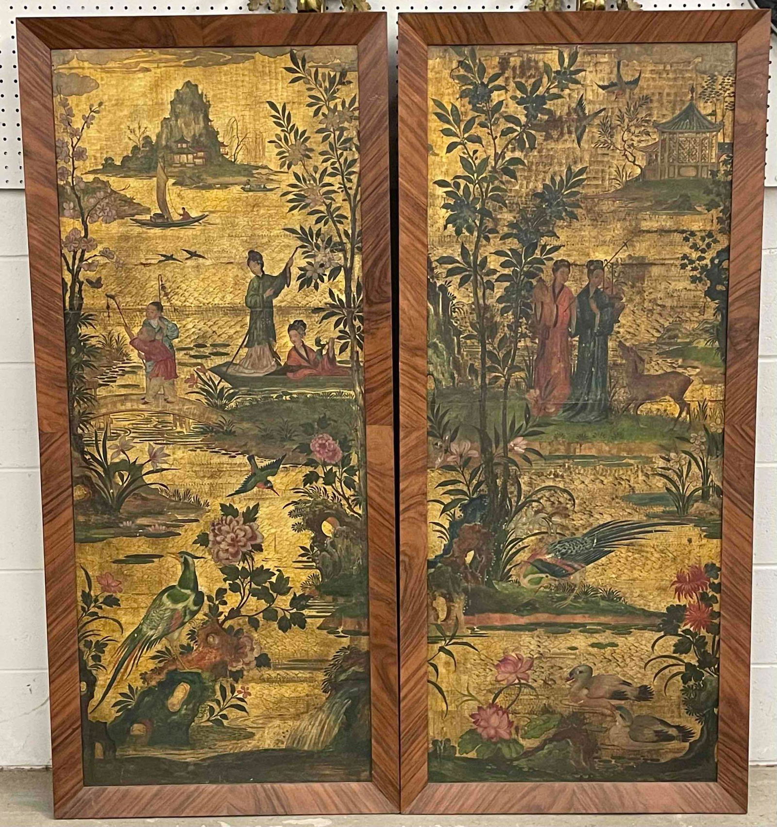 Pair of Japanese Painted Wall Panels (1 of 8)