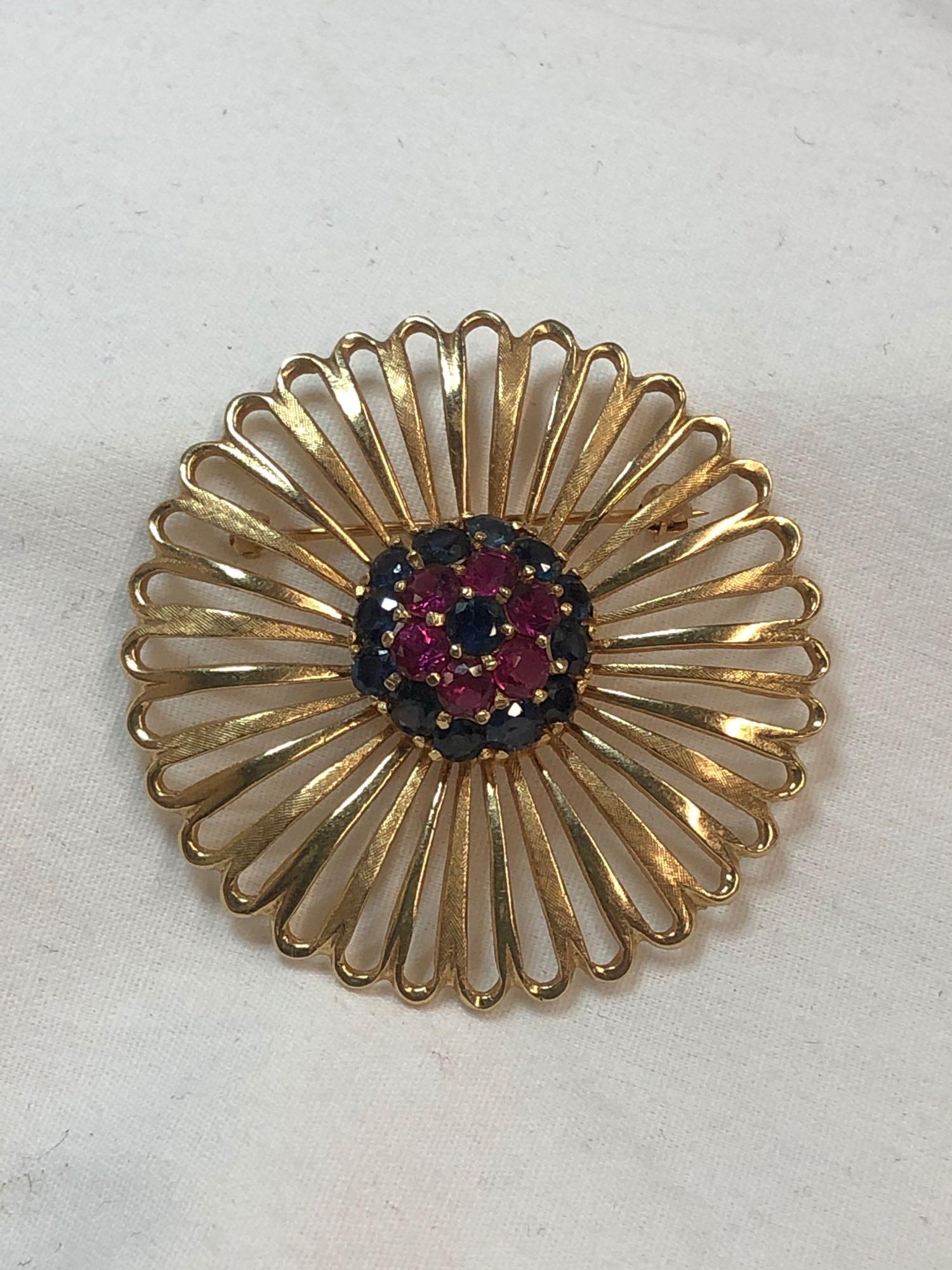 Sapphire & Ruby Brooch/Pendant (1 of 5)