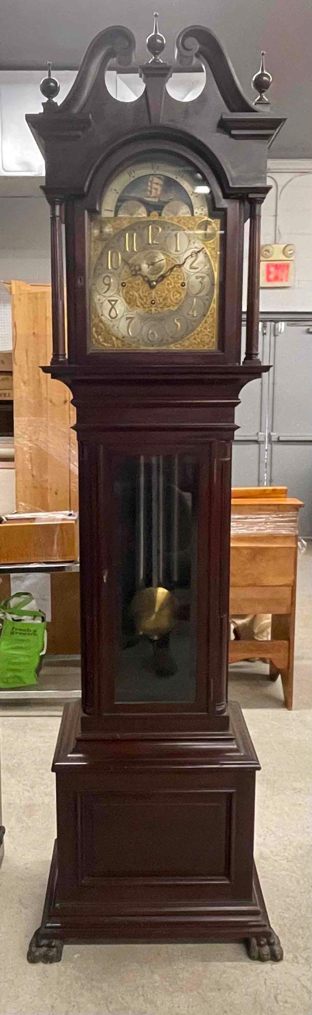 Bailey, Banks, & Biddle Mahogany Tall Case Clock (1 of 9)