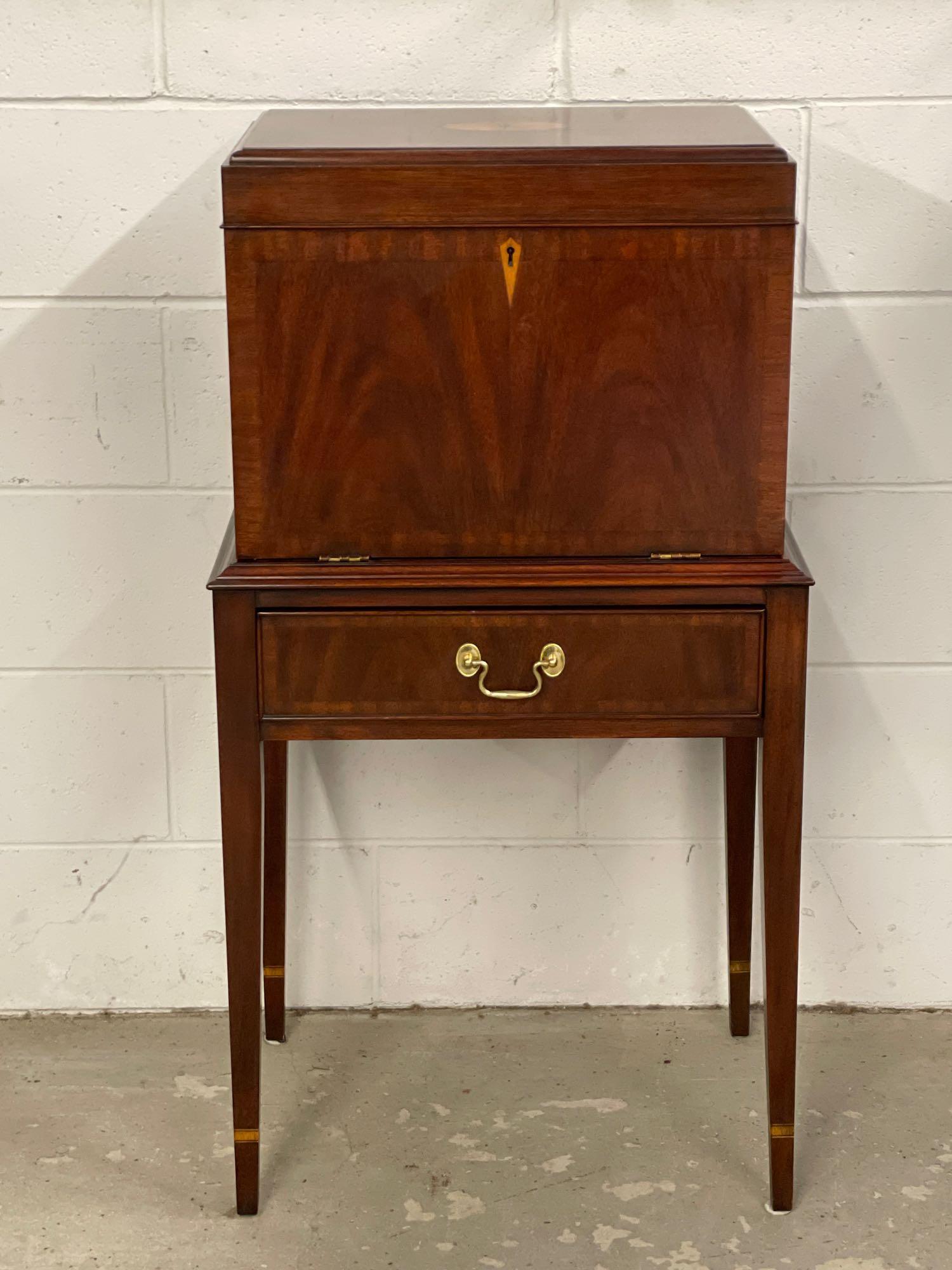 Henkel Harris Inlaid Mahogany Silver Chest (1 of 6)