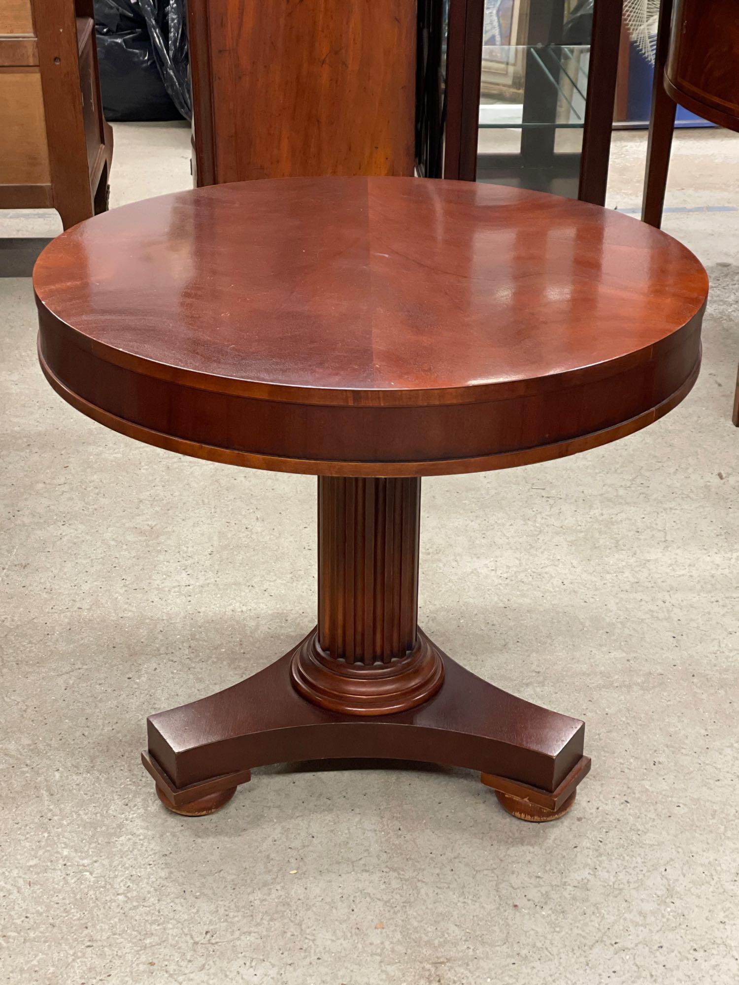 Ralph Lauren Mahogany Pedestal Table (1 of 4)