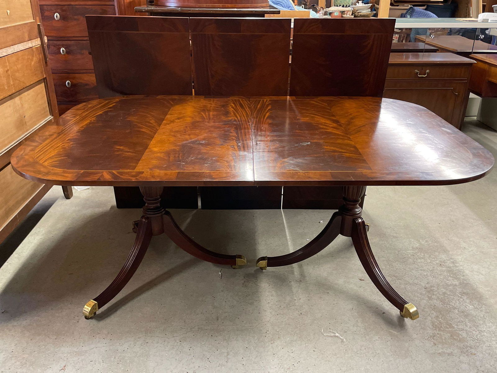 Council Double-Pedestal Mahogany Dining Table (1 of 5)