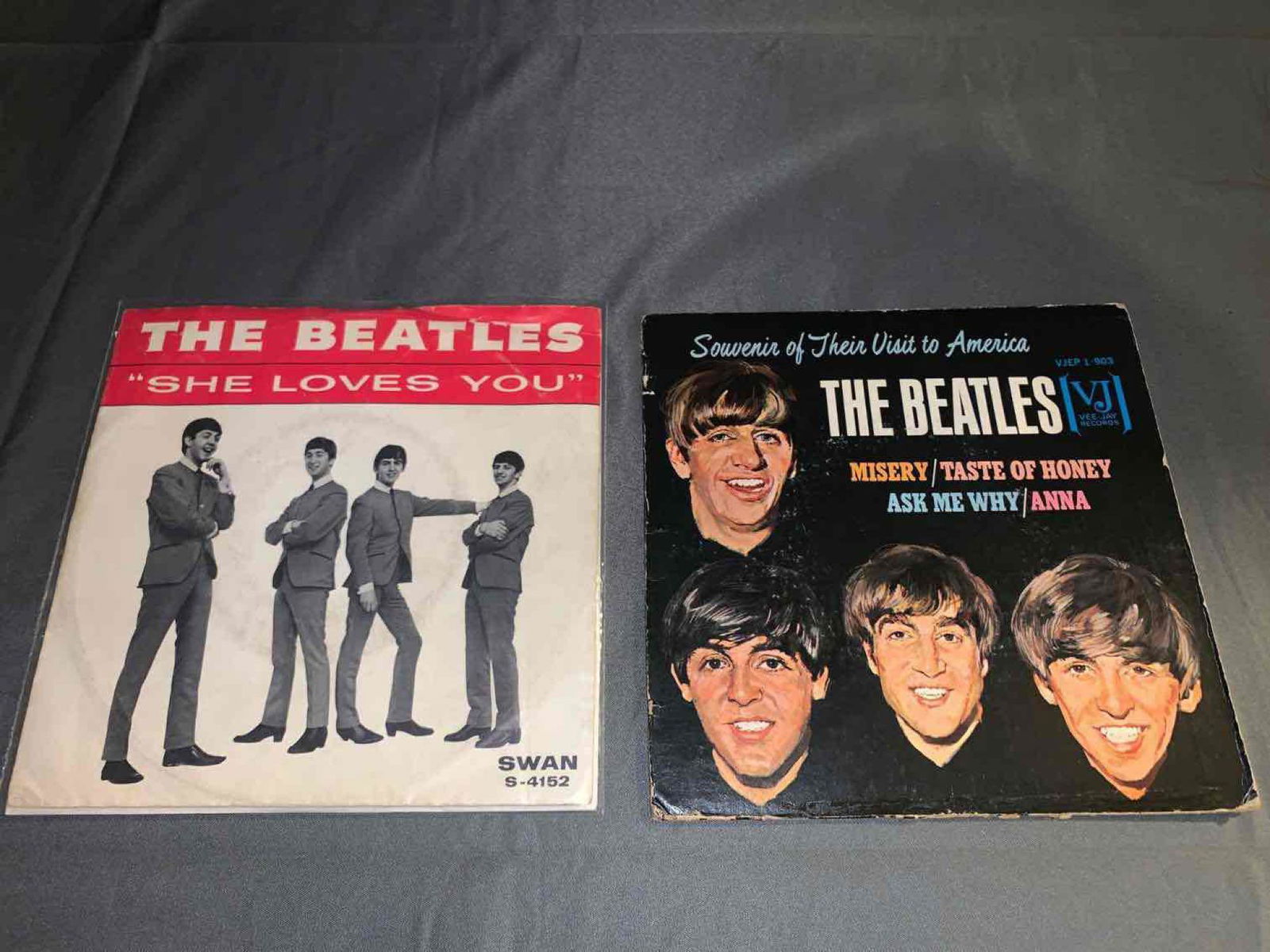 Two Rare Beatles 45s with Picture Sleeves (1 of 3)