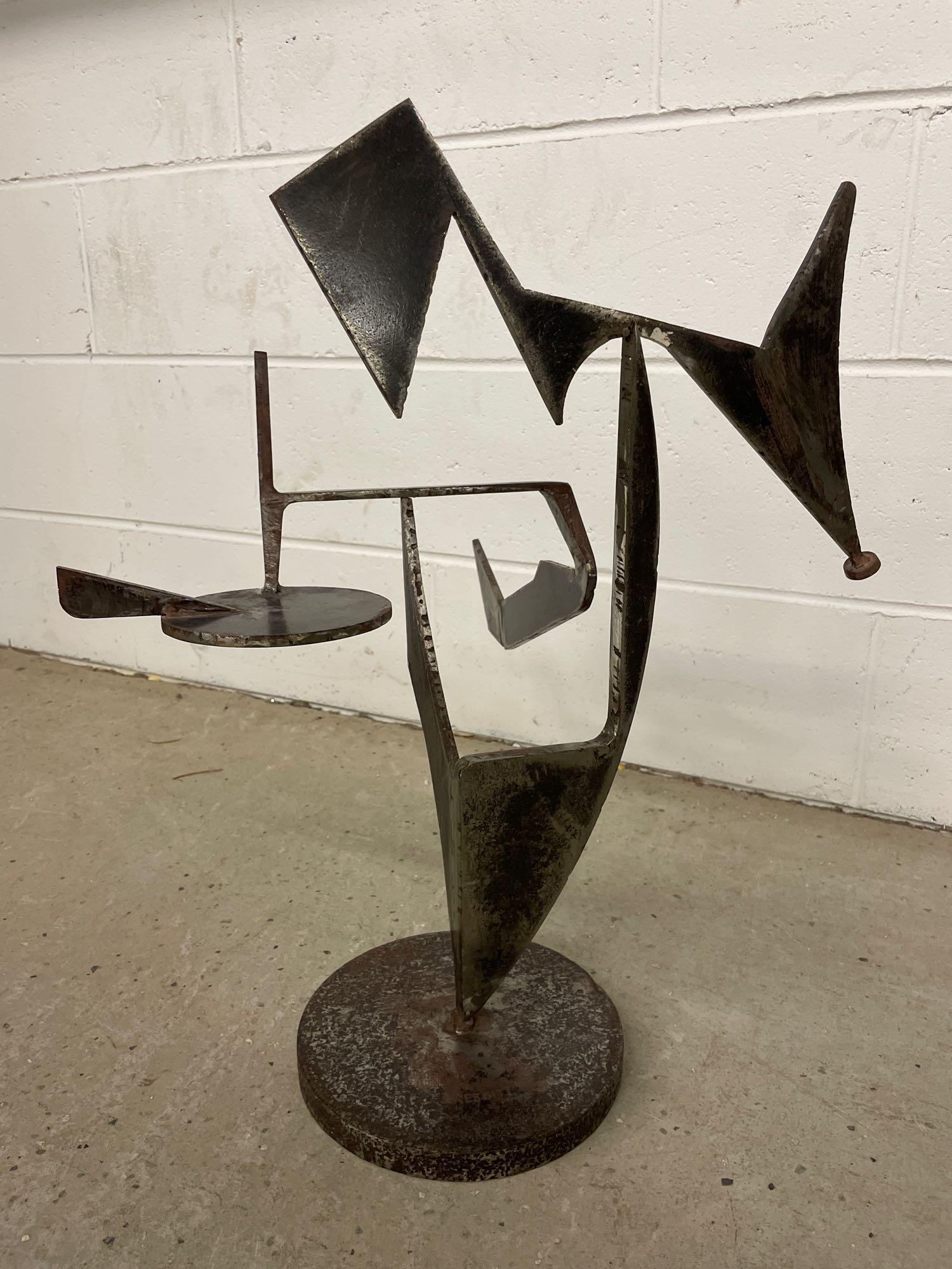 Modernist Welded Steel Kinetic Sculpture (1 of 5)