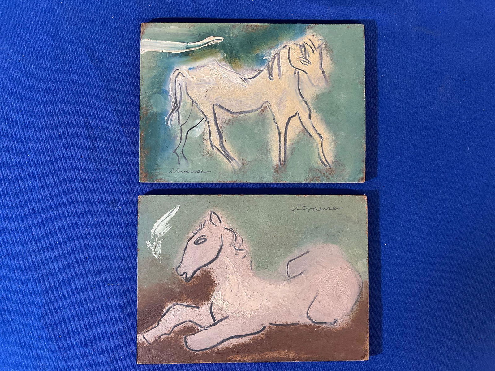 Sterling Strauser. Two Oils/Masnoite, Stallions (1 of 5)
