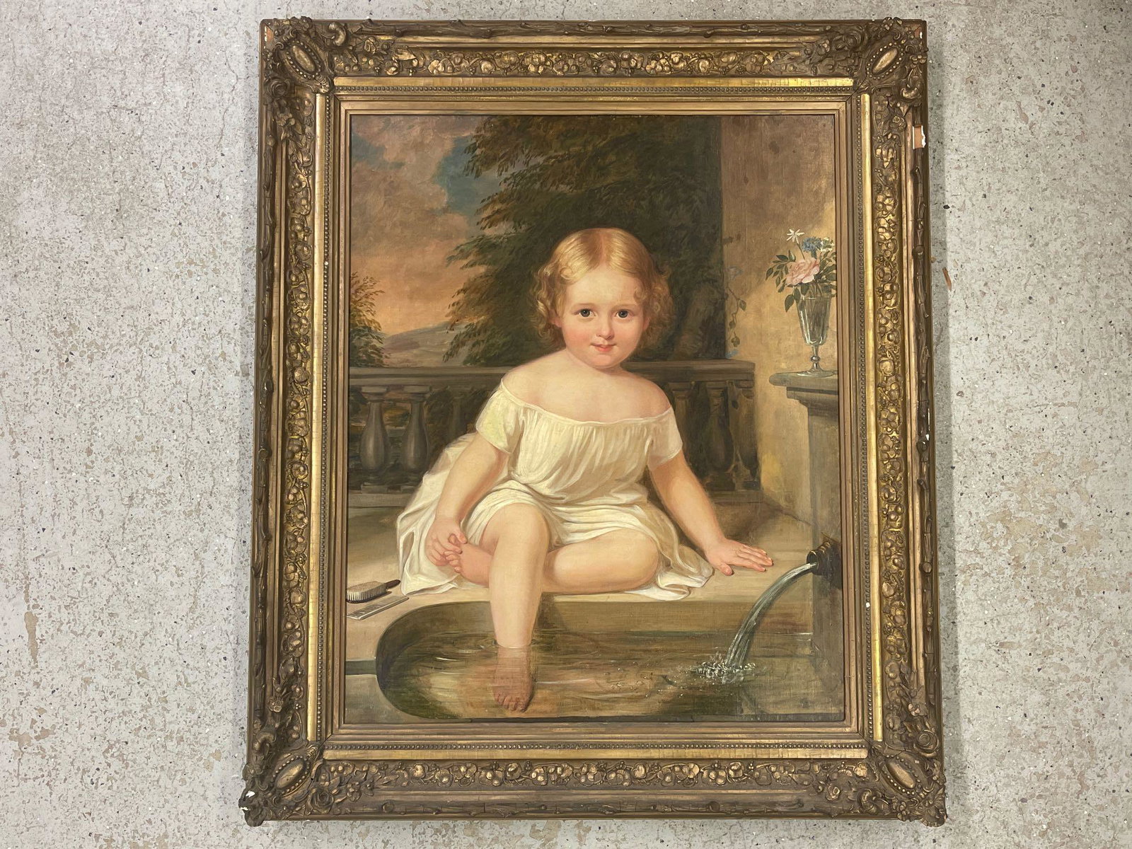 Unsigned Oil/Canvas, Portrait of a Young Girl (1 of 5)