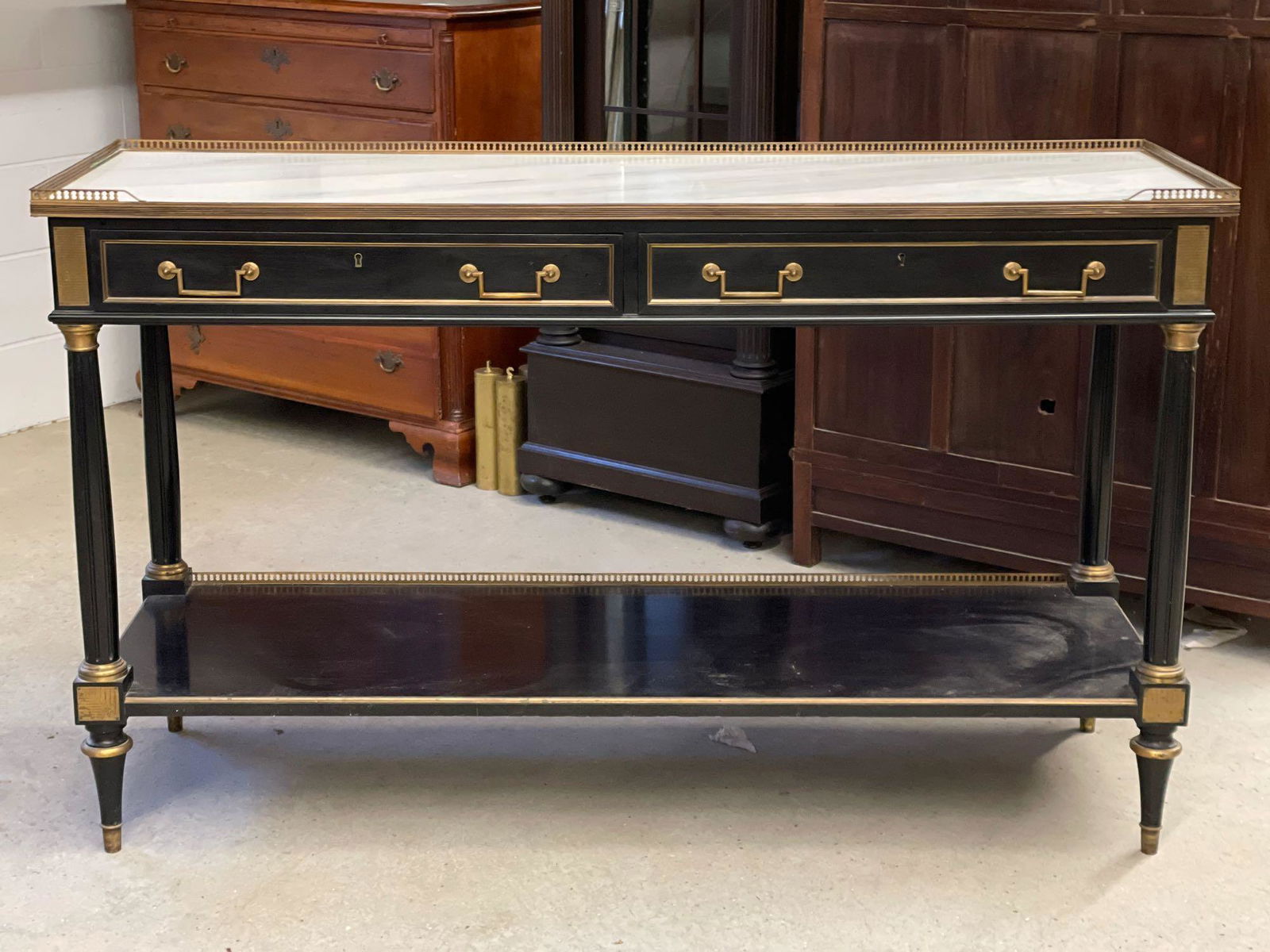 Louis XVI Style Marble-top Server (1 of 6)