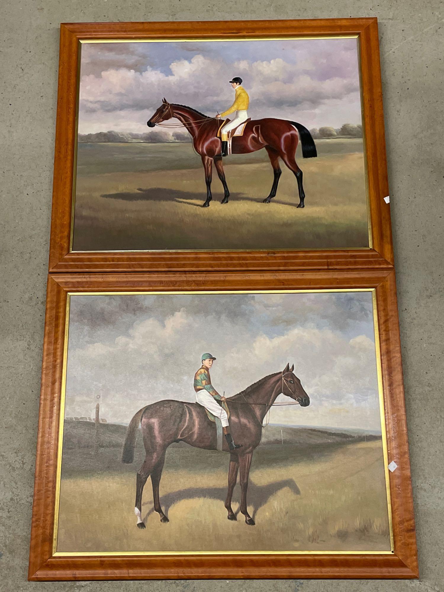 Two Oil/Canvas Portraits of Racehorses (1 of 5)