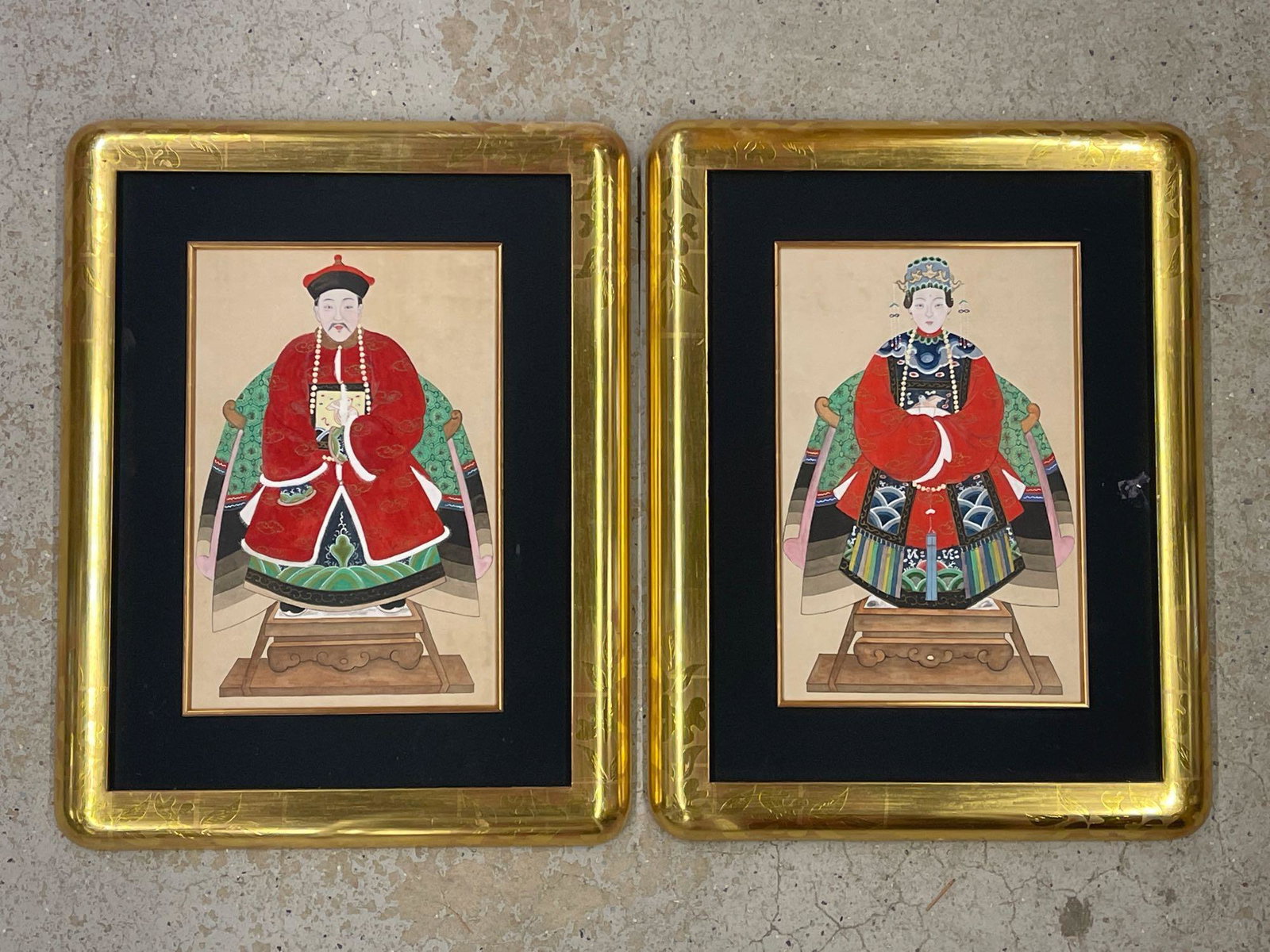 Pair Chinese Ancestral Portraits (1 of 4)