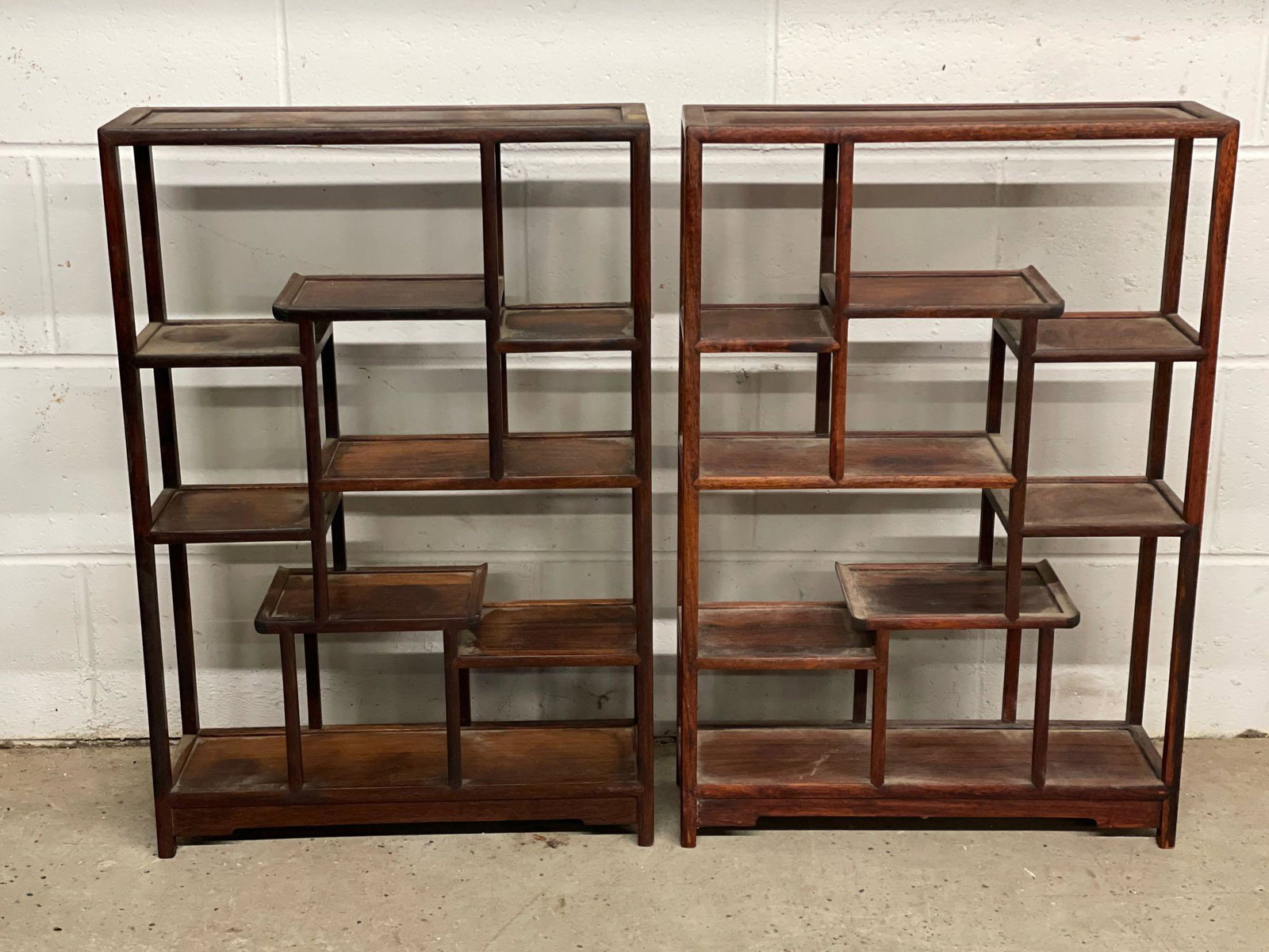 Pair of Chinese Hardwood Display Stands (1 of 7)