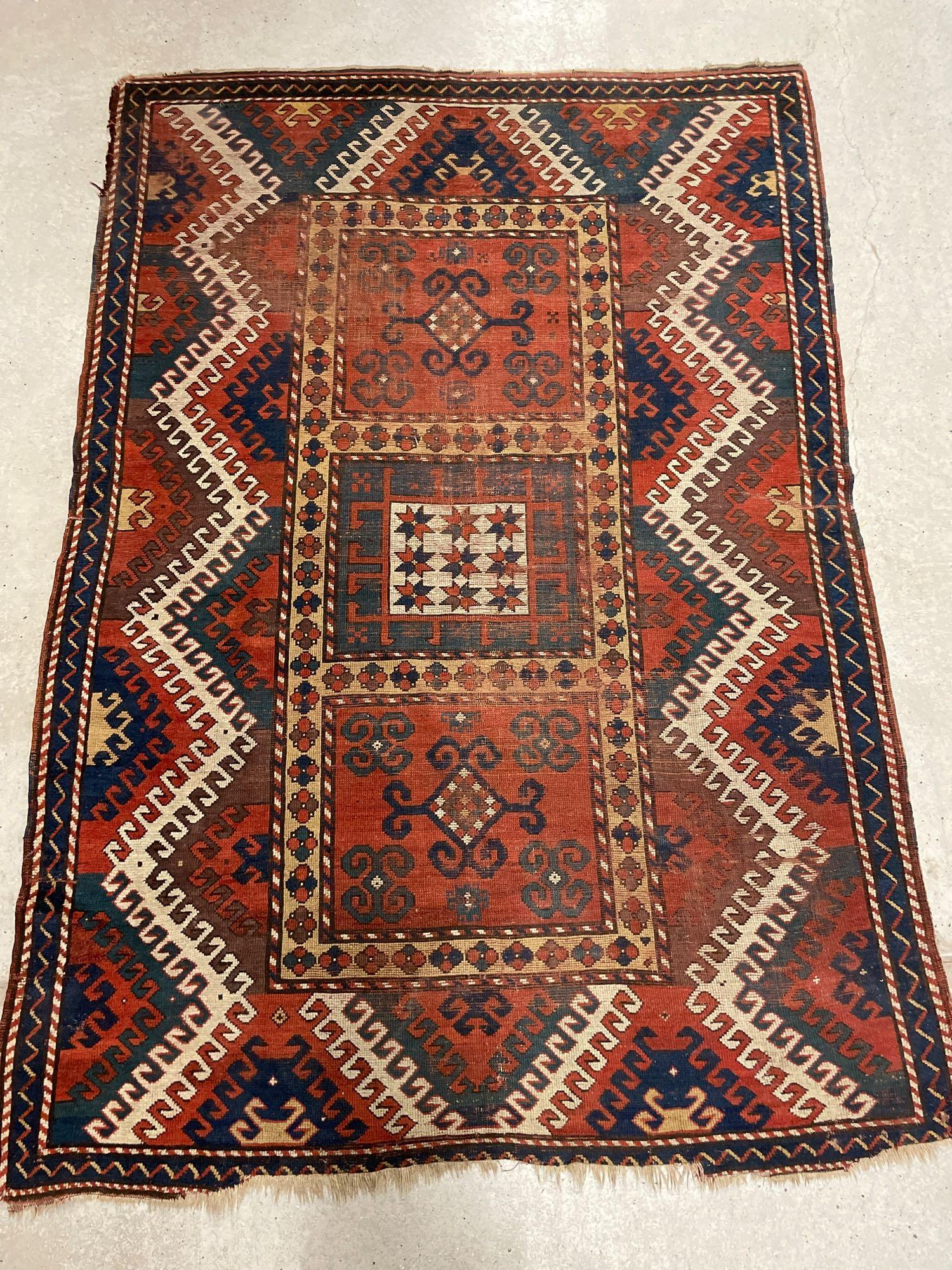 Antique Caucasian Area Carpet, 7ft 8in x 5ft 5in (1 of 8)