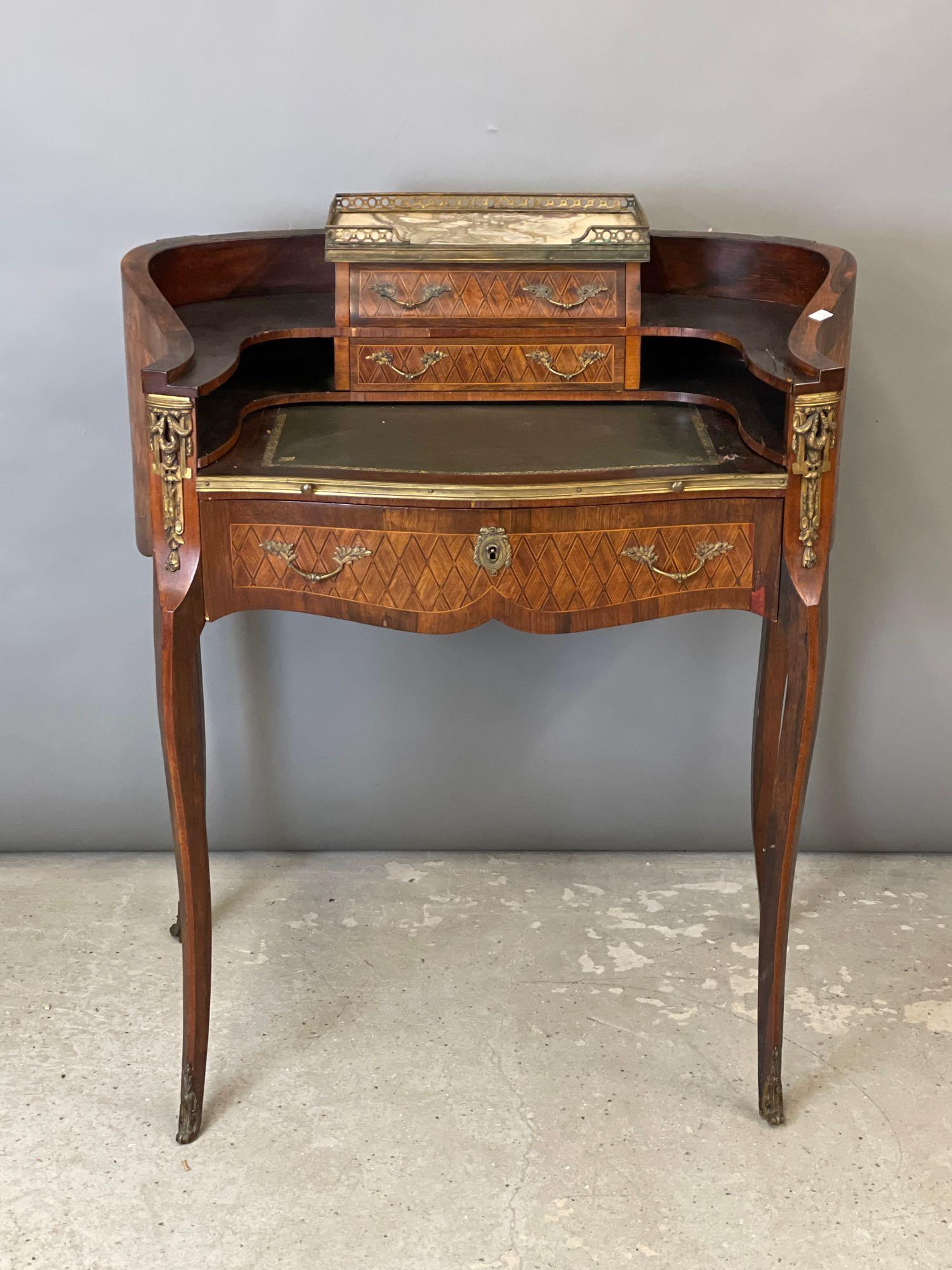 French Louis XV-style Writing Desk (1 of 6)