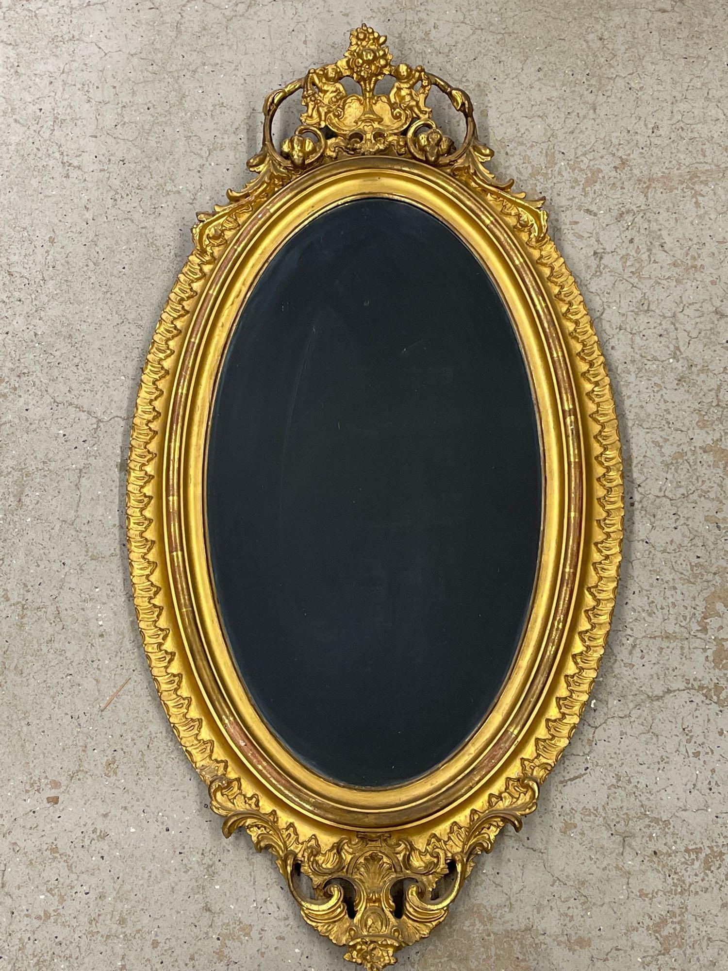 Oval French Gilt Mirror (1 of 5)