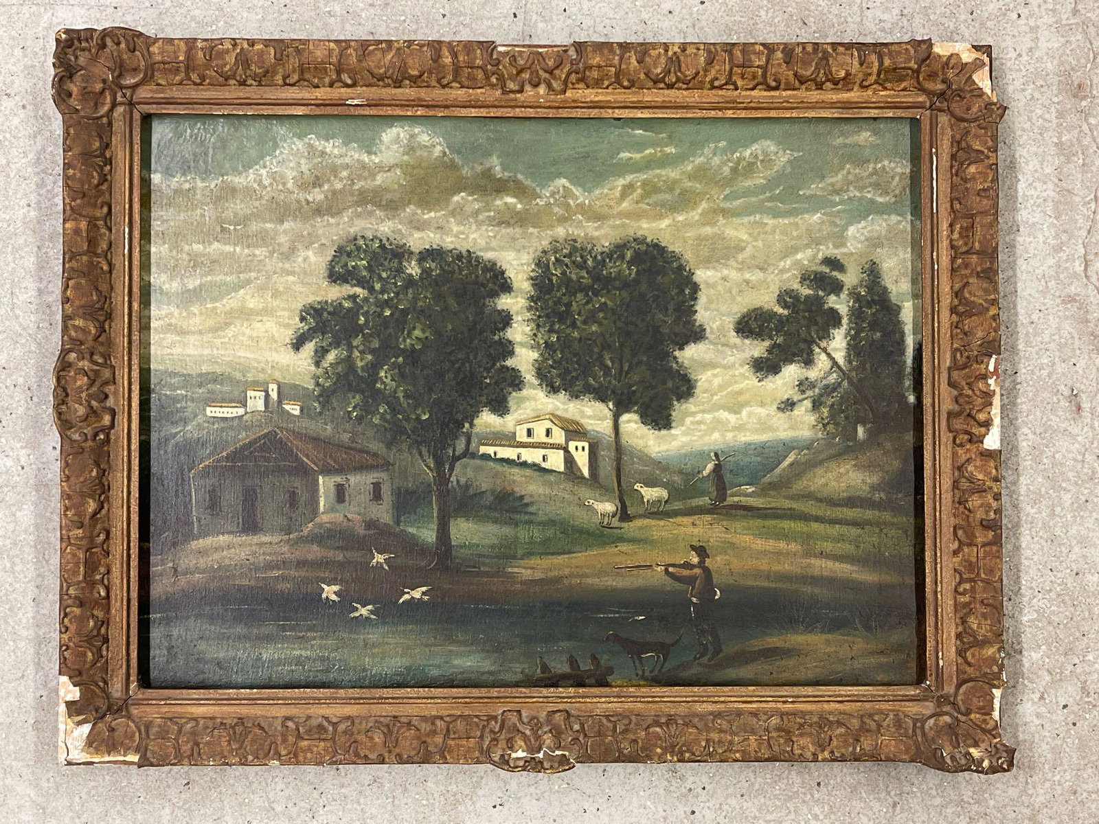 19th C. Oil/Canvas, Italian Landscape (1 of 4)