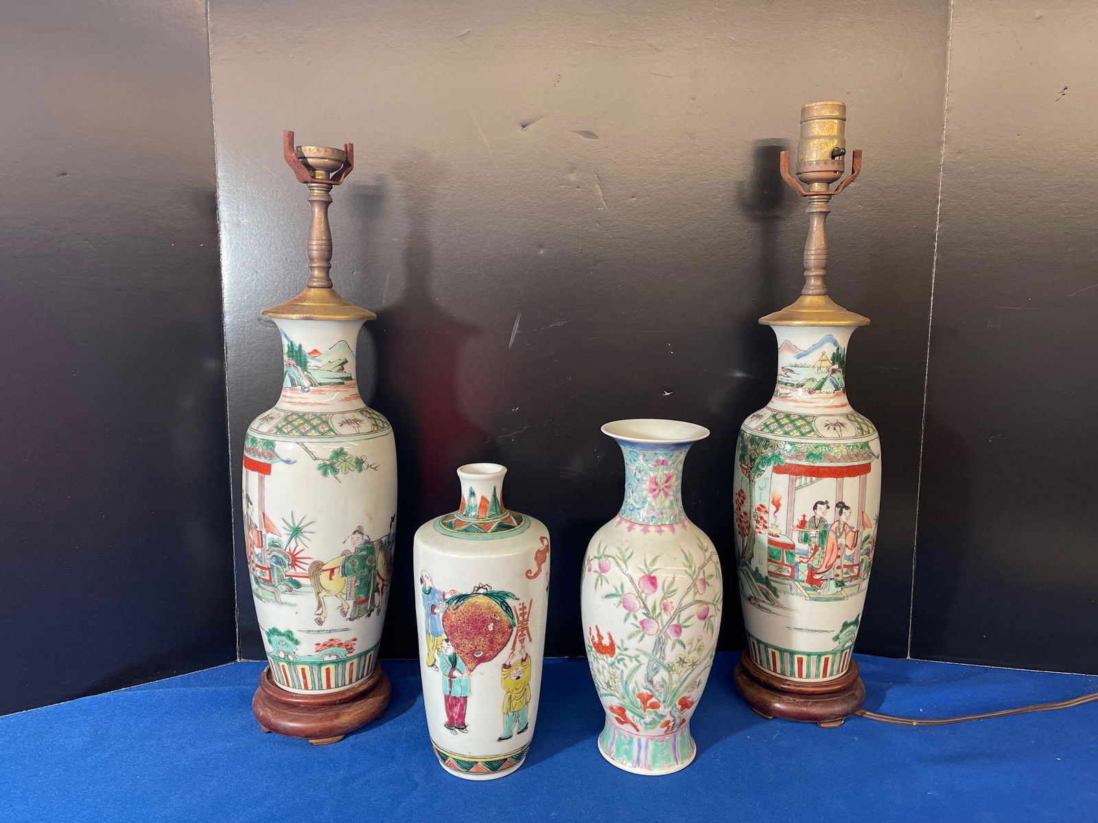 Four Chinese Porcelain Vases and Lamps (1 of 8)