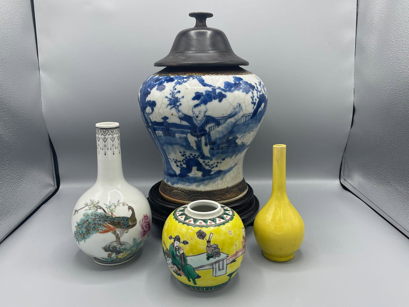 Four-piece Chinese Porcelain Grouping (1 of 10)