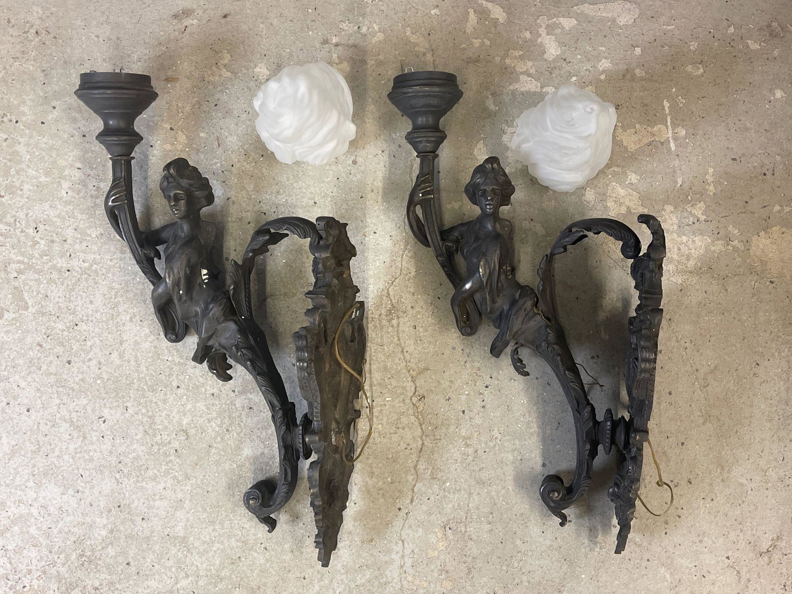 Pair of Louis XV-Style Bronze Lamps (1 of 4)