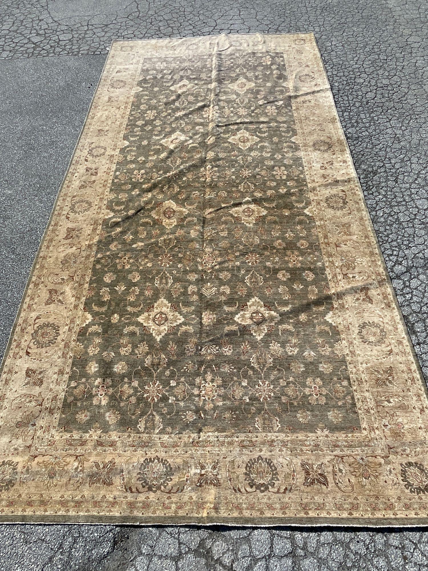 Large Oushak-style Rm-sz Carpet, 25ft x 11ft 11in (1 of 5)