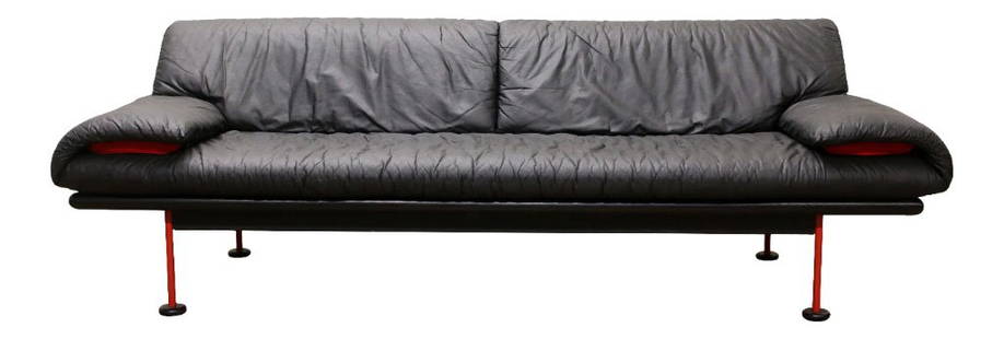 Burkhard Vogtherr Graffiti Sofa: (B) 1980s Burkhard Vogtherr for Brayton International Postmodern "Graffiti" Sofa. Sleekly designed postmodern sofa by Burkhard Vogtherr for Brayton International manufactured in 1984 as part of their