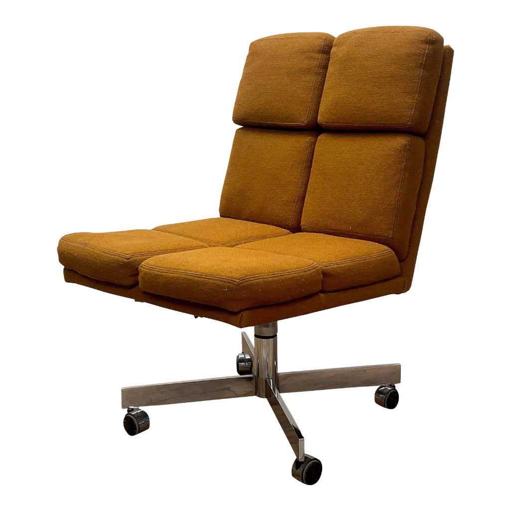 Geometric Block Brown Upholstered Office Chair (1 of 8)